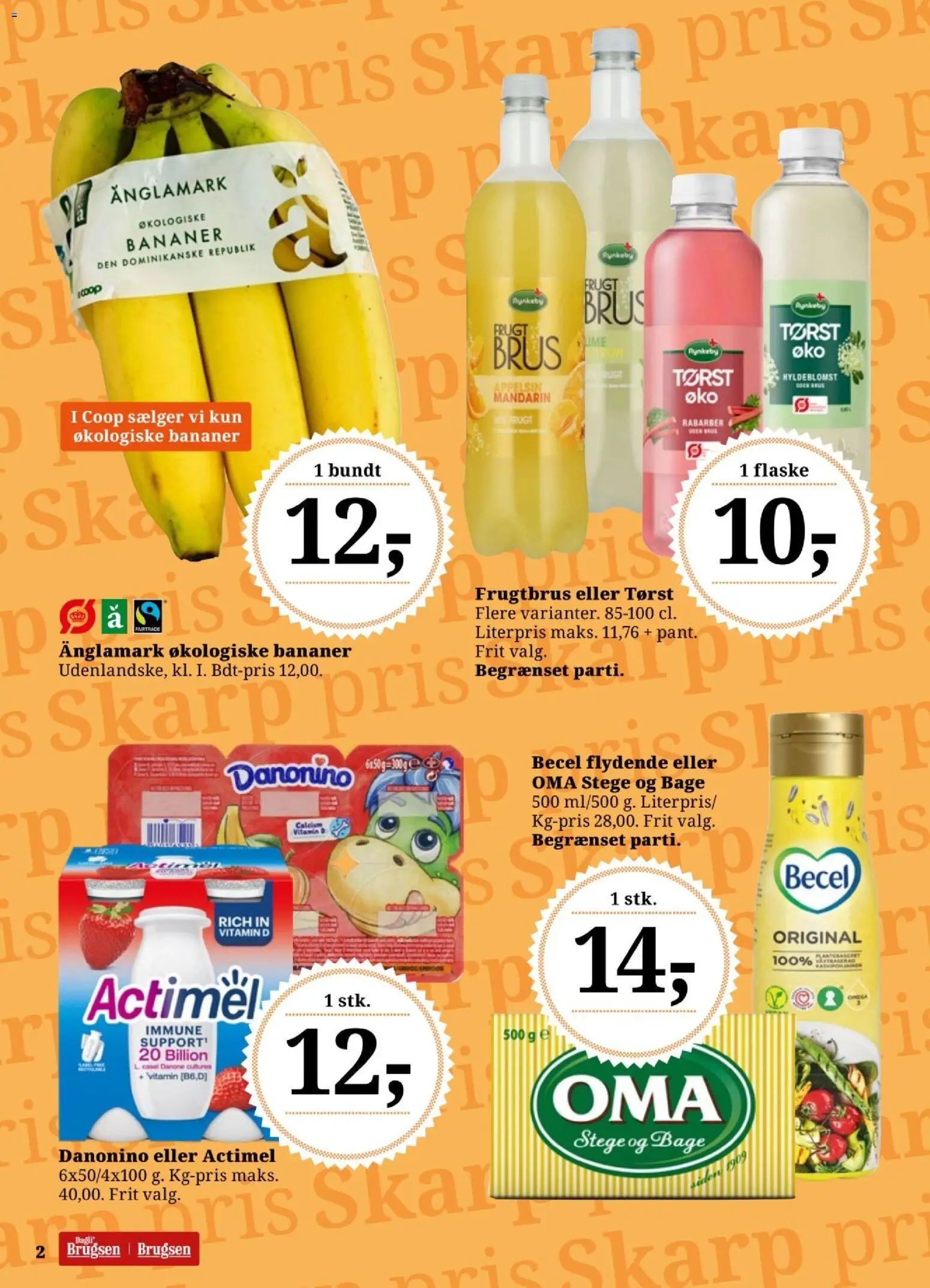 Dagli'Brugsen tilbudsavis – gyldig fra 16.01.2026 | Side: 2 | Produkter: Rabarber, Bananer, Ris