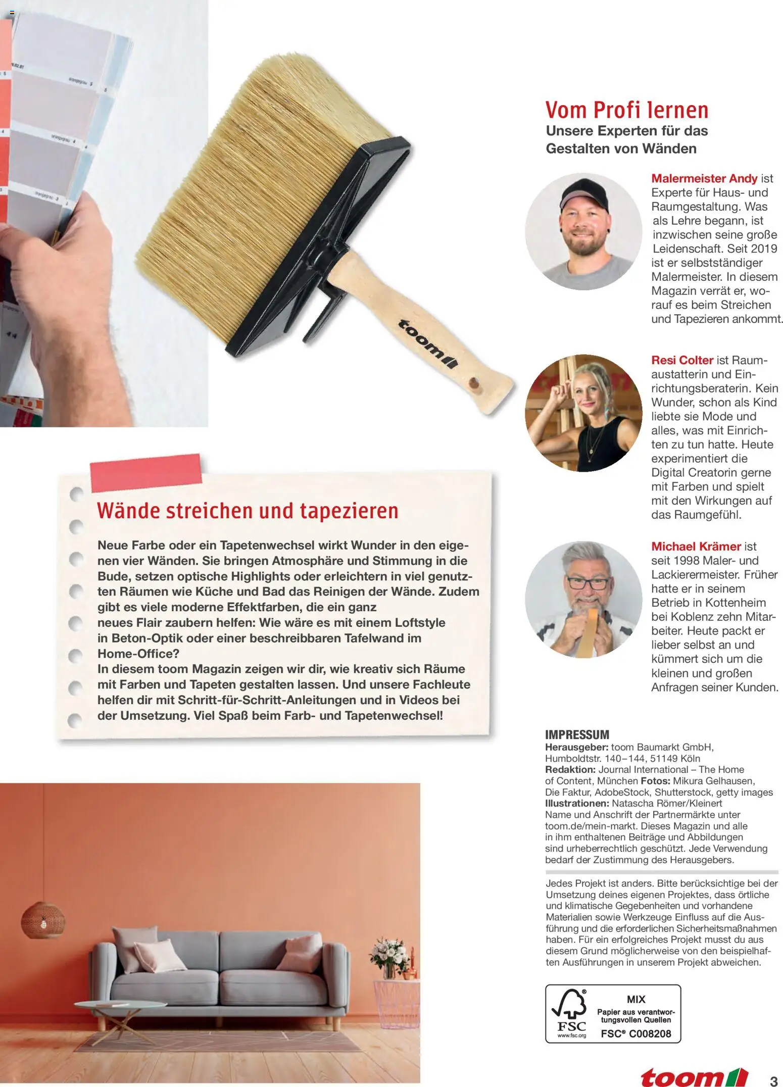 Toom Baumarkt Wände streichen und tapezieren – gültig ab 01.01.2026 | Seite: 3 | Produkte: Bad, Küche