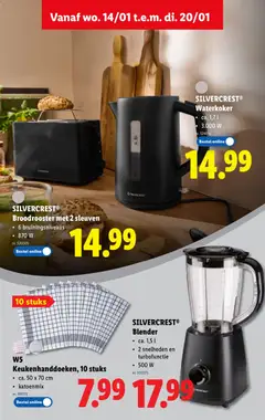 Lidl Folder week 3 - Voorbeeld van een folder van Lidl, geldig van 14.01.2026 | Pagina: 36 | Producten: Waterkoker, Blender, Toaster