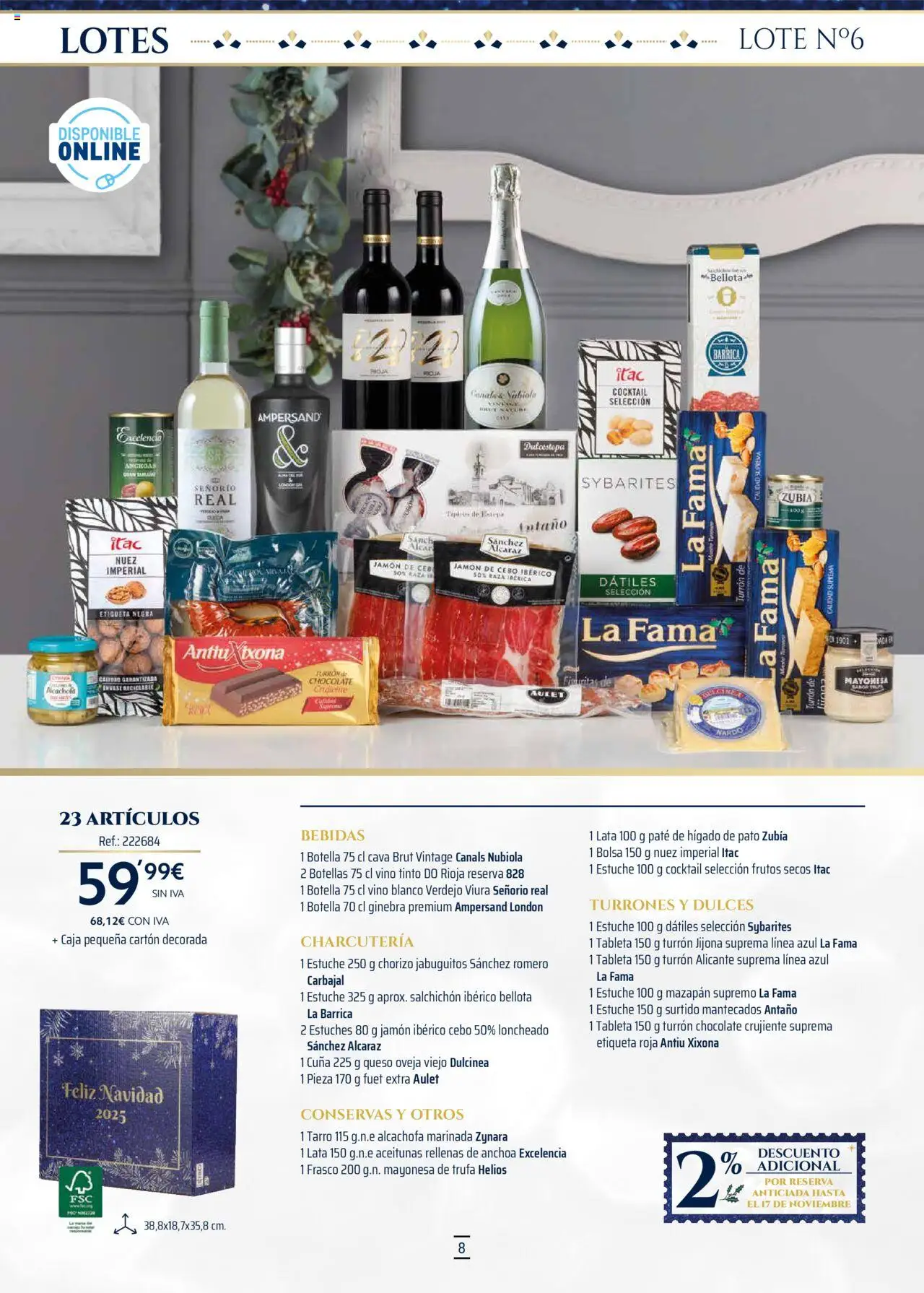 Makro - Lotes y cestas Levante │ válido desde el 04.10.2025 | Página: 8 | Productos: Queso, Jamón ibérico, Anchoa, Caja
