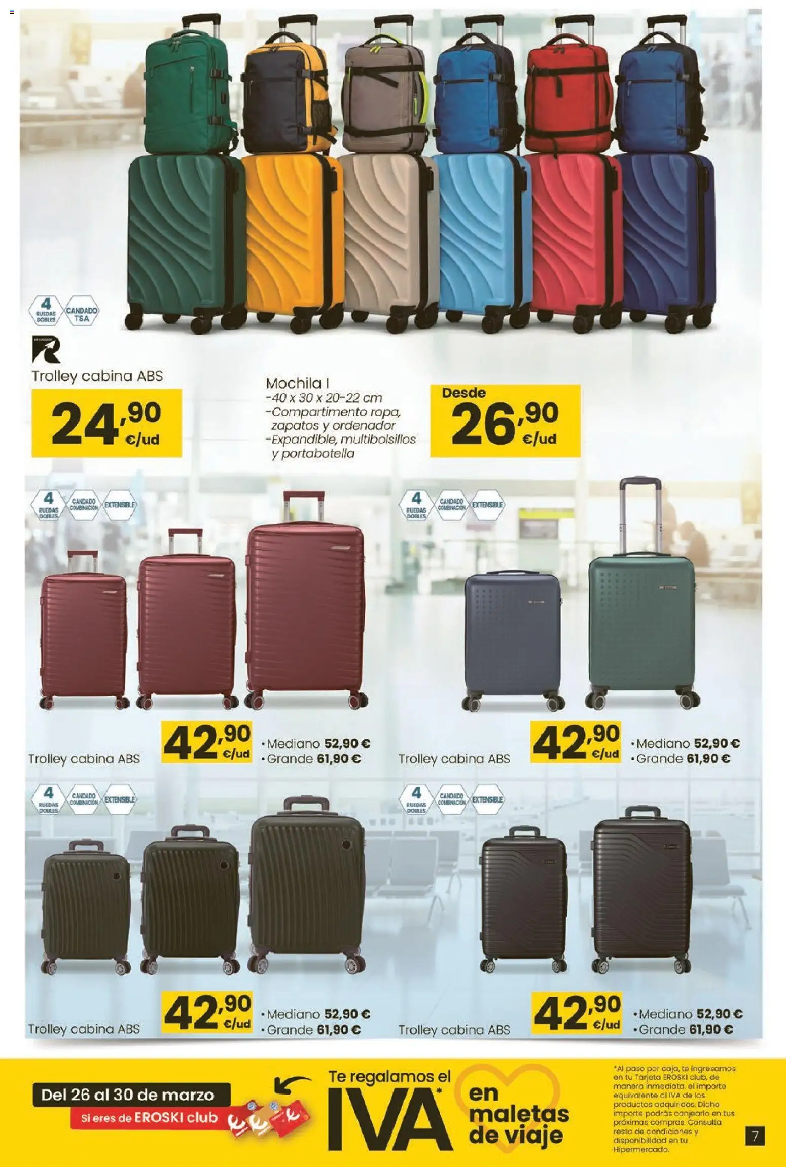 Eroski Qué planazo │ válido desde el 26.03.2026 | Página: 7 | Productos: Mochila, Té, Ordenador