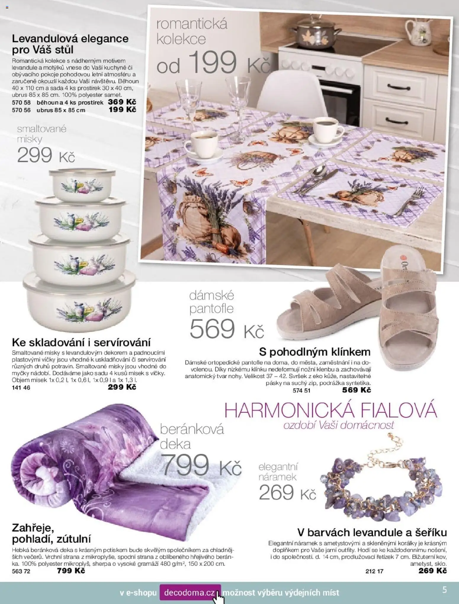 Decodoma katalog od 16.02.2026 | Strana: 5 | Produkty: Pantofle, Deka, Kuchyně, Běhoun