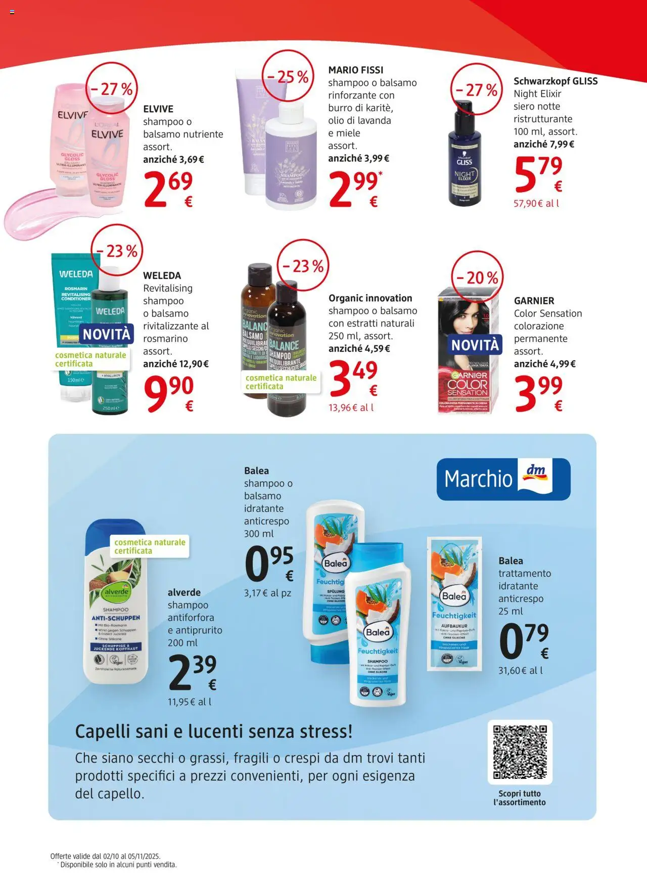Volantino dm drogerie markt del 02.10.2025 | Pagina: 10 | Prodotti: Shampoo, Balsamo, Crema, Rosmarino
