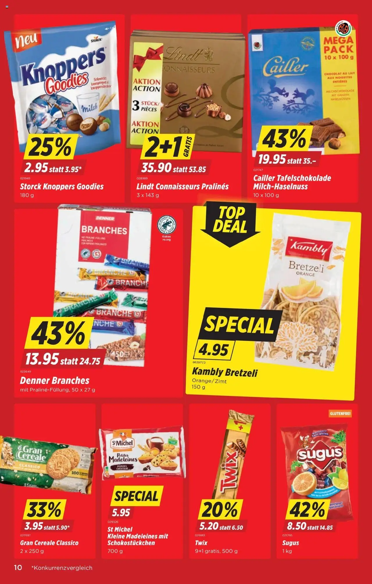 Denner Aktionen ab 26.08.2025 | Seite: 10 | Produkte: Twix, Milch