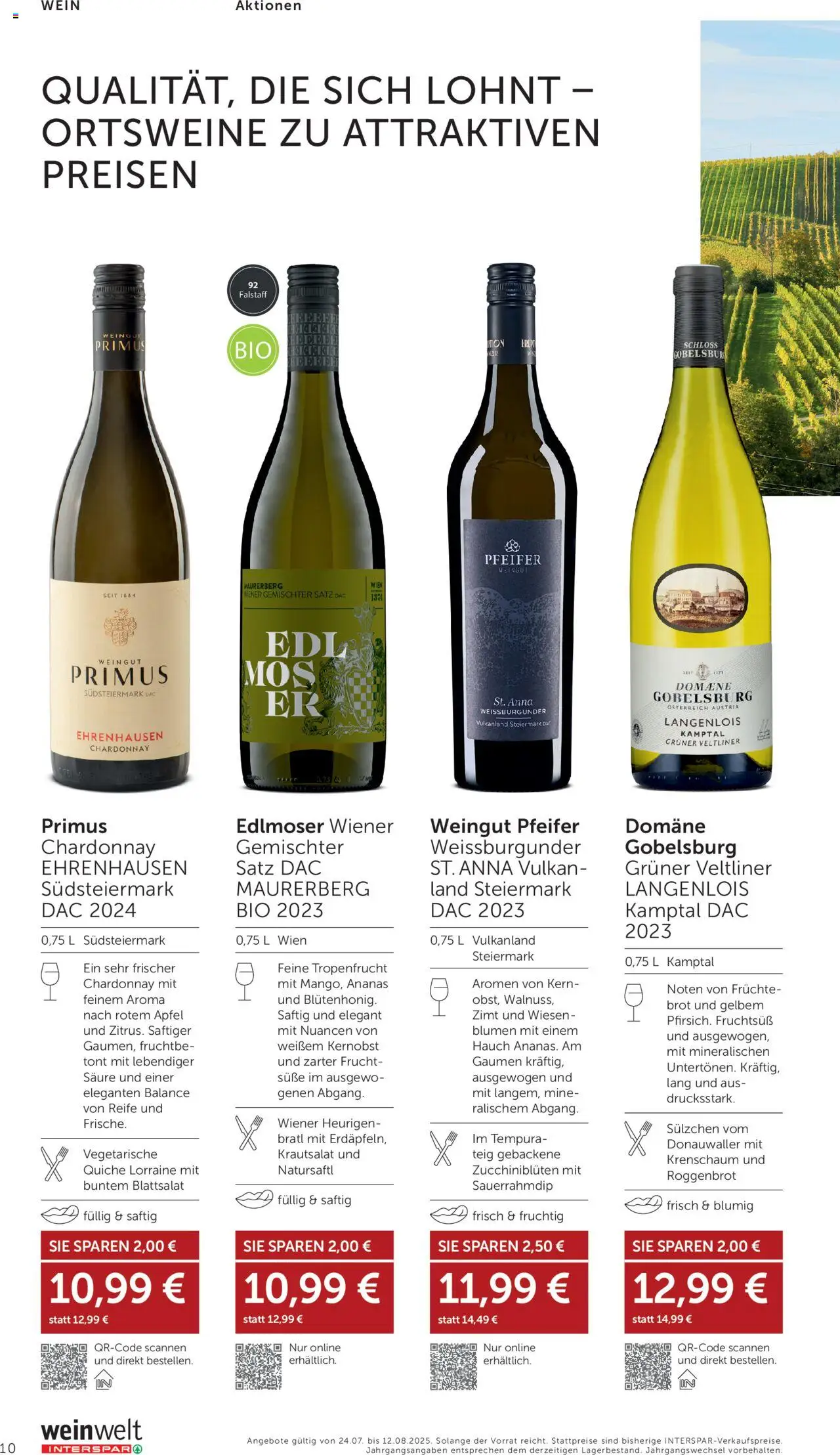 Interspar Wein Welt gültig ab 24.07.2025 | Seite: 10 | Produkte: Brot, Wein, Äpfel, Ananas