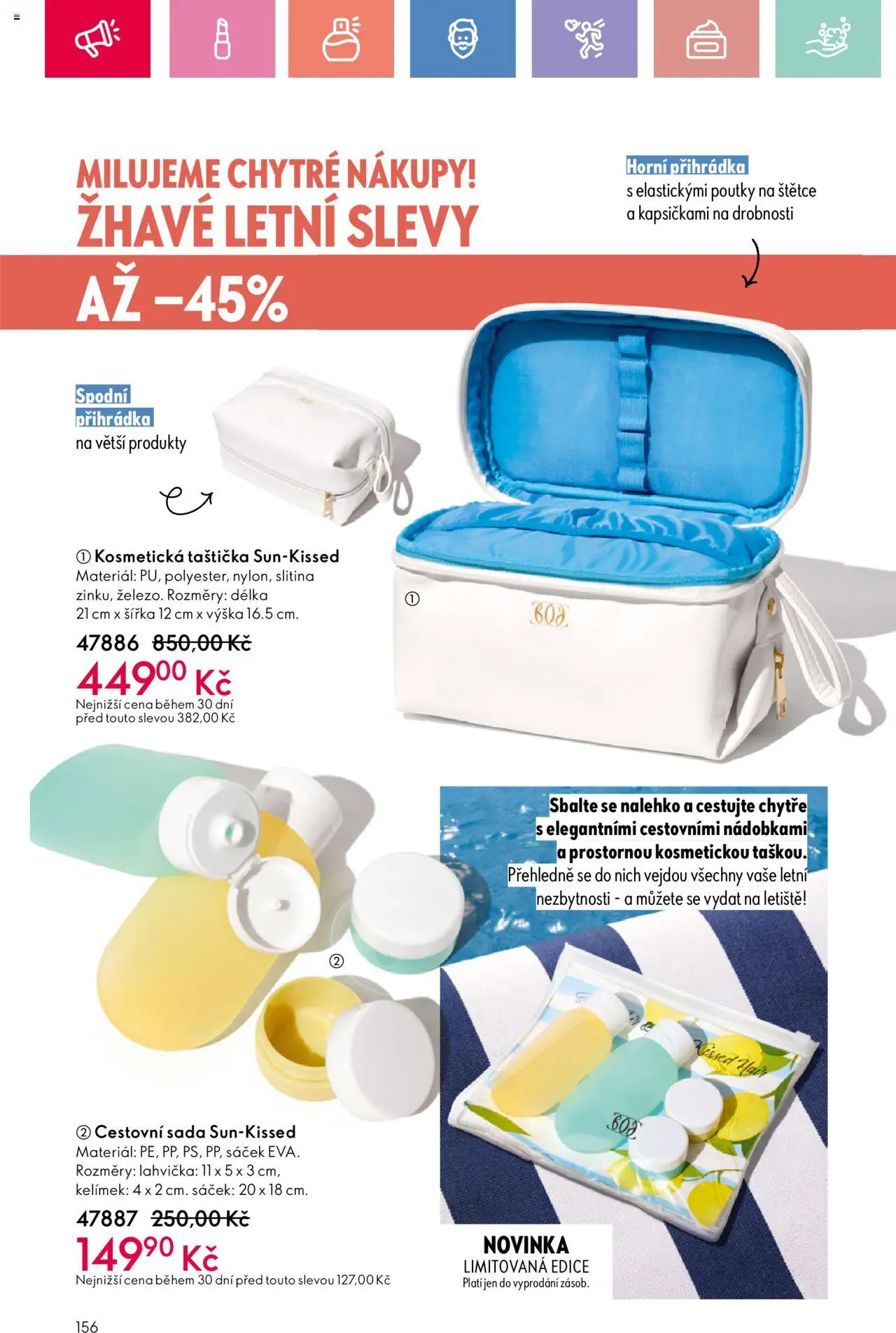 Oriflame katalog č.10/2025 od 06.07.2025 | Strana: 156 | Produkty: Kosmetická taštička, Lahvička, Sáček
