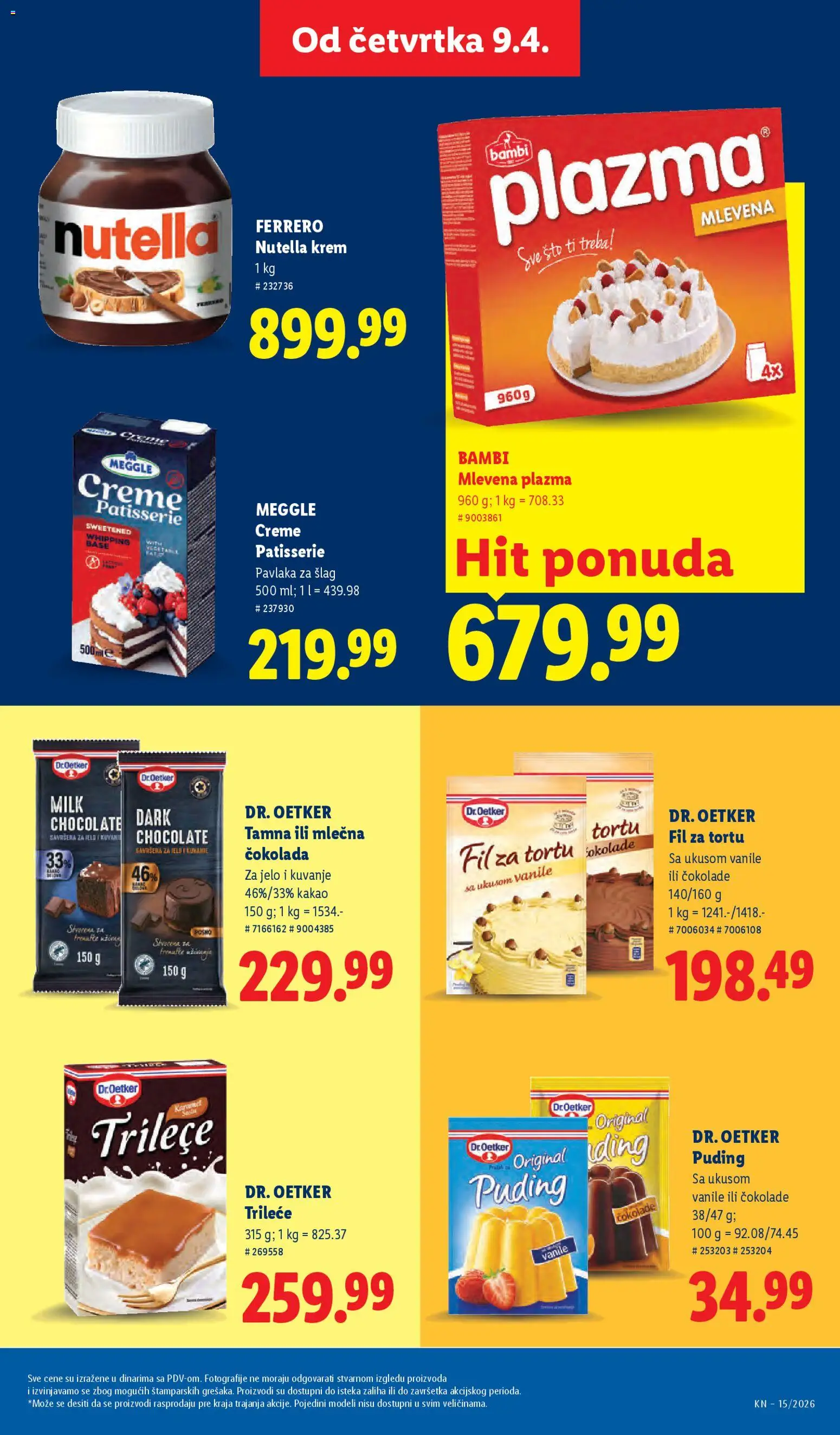 Lidl katalog - važi od 09.04.2026 | Strana: 33 | Proizvode: Šlag, Puding, Plazma, Ferrero