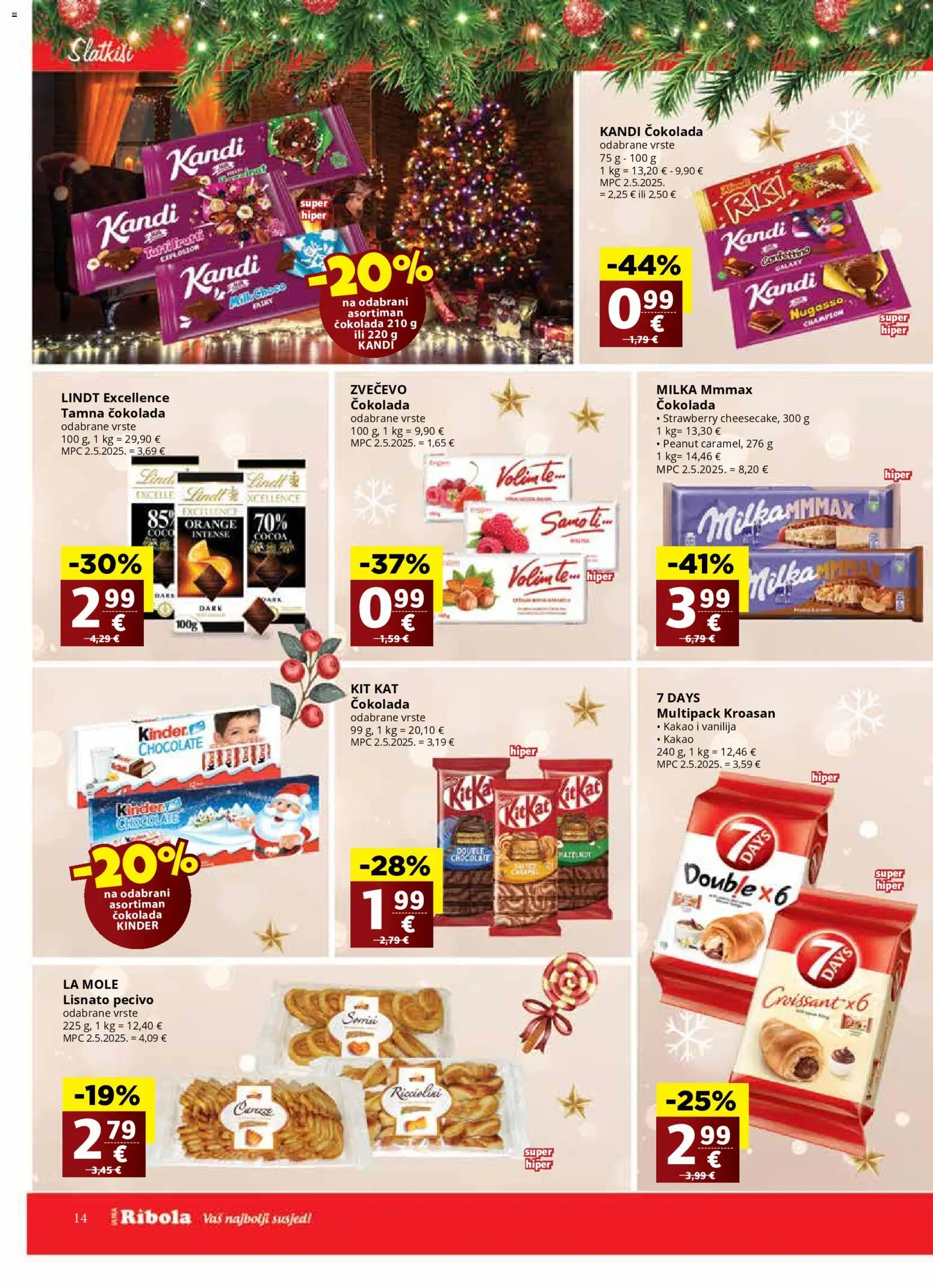 Ribola katalog | vrijedi od 17.12.2025 | Stranica: 14 | Proizvodi: Milka, Kakao, Kroasan, Pecivo
