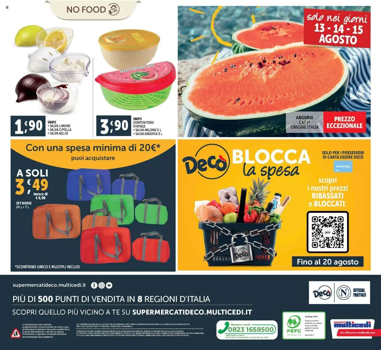 Volantino Decò del 08.08.2025 | Pagina: 20 | Prodotti: Tè, Limone, Anguria, Contenitore