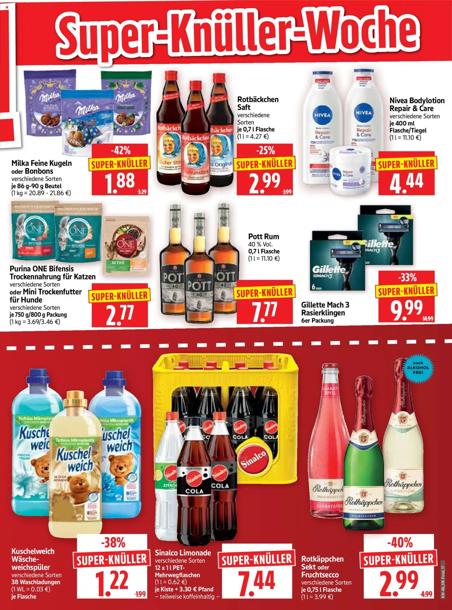 HERKULES Prospekt 	 – gültig ab 10.11.2025 | Seite: 17 | Produkte: Sinalco, Cola, Sekt, Limonade