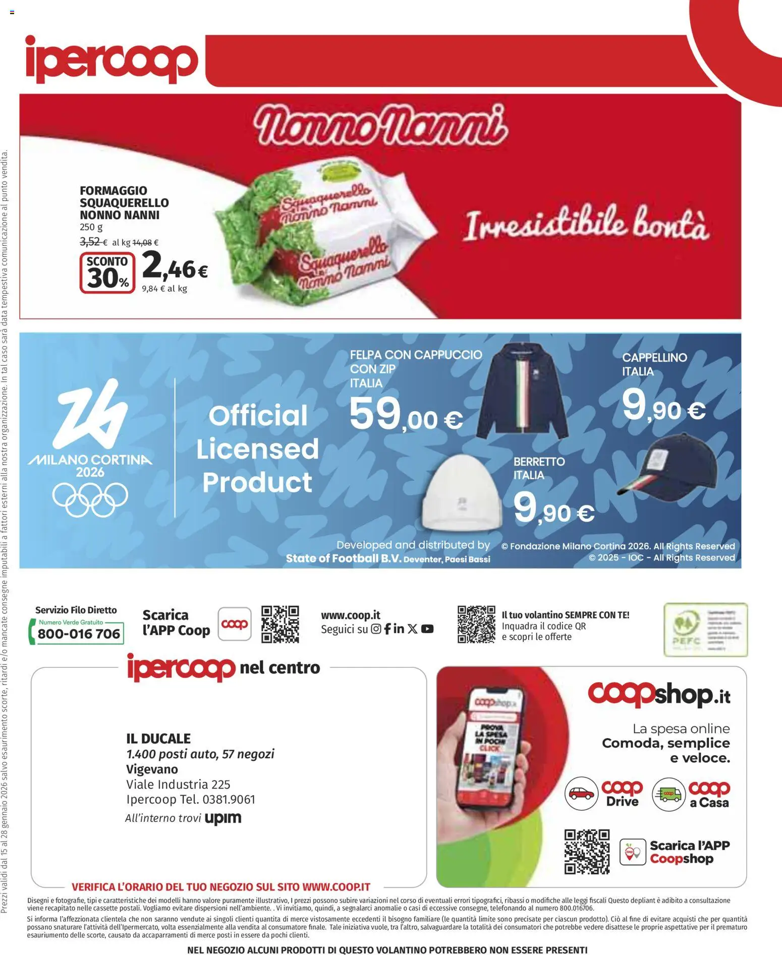 Volantino Ipercoop del 15.01.2026 | Pagina: 34 | Prodotti: Tè, Felpa, Data, Cappuccio