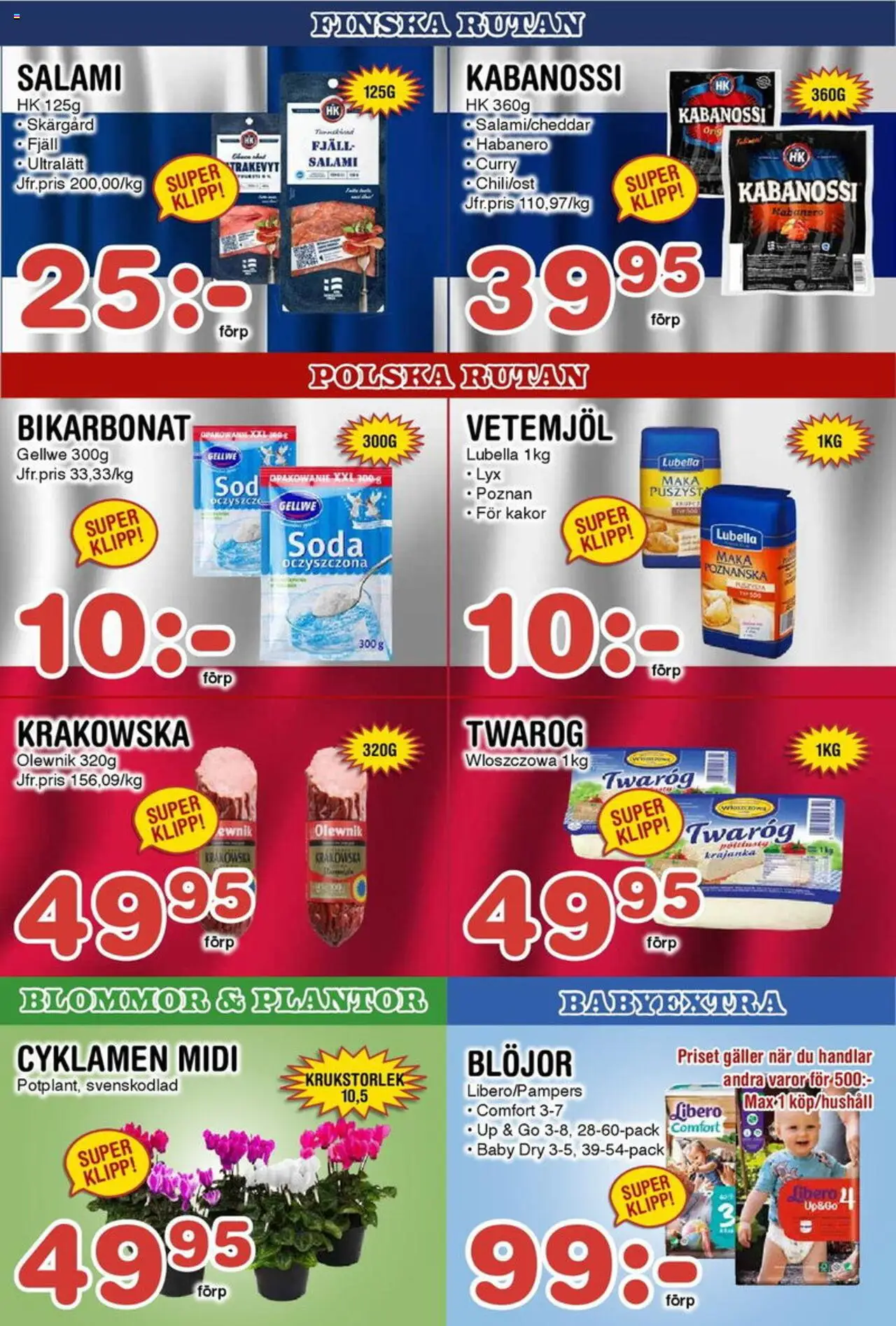 Nya Pulsen reklamblad aktuell från 25.08.2025 | Sida: 18 | Produkter: Galler, Salami, Blöjor
