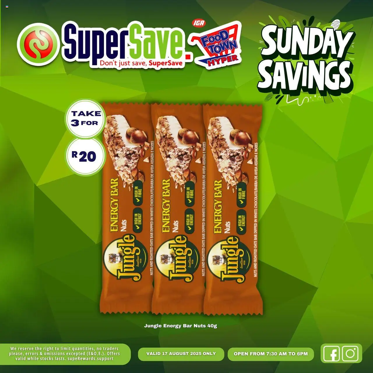 Super Save Sunday Specials │ valid from 17.08.2025 | Page: 19 | Products: Oats, Nuts