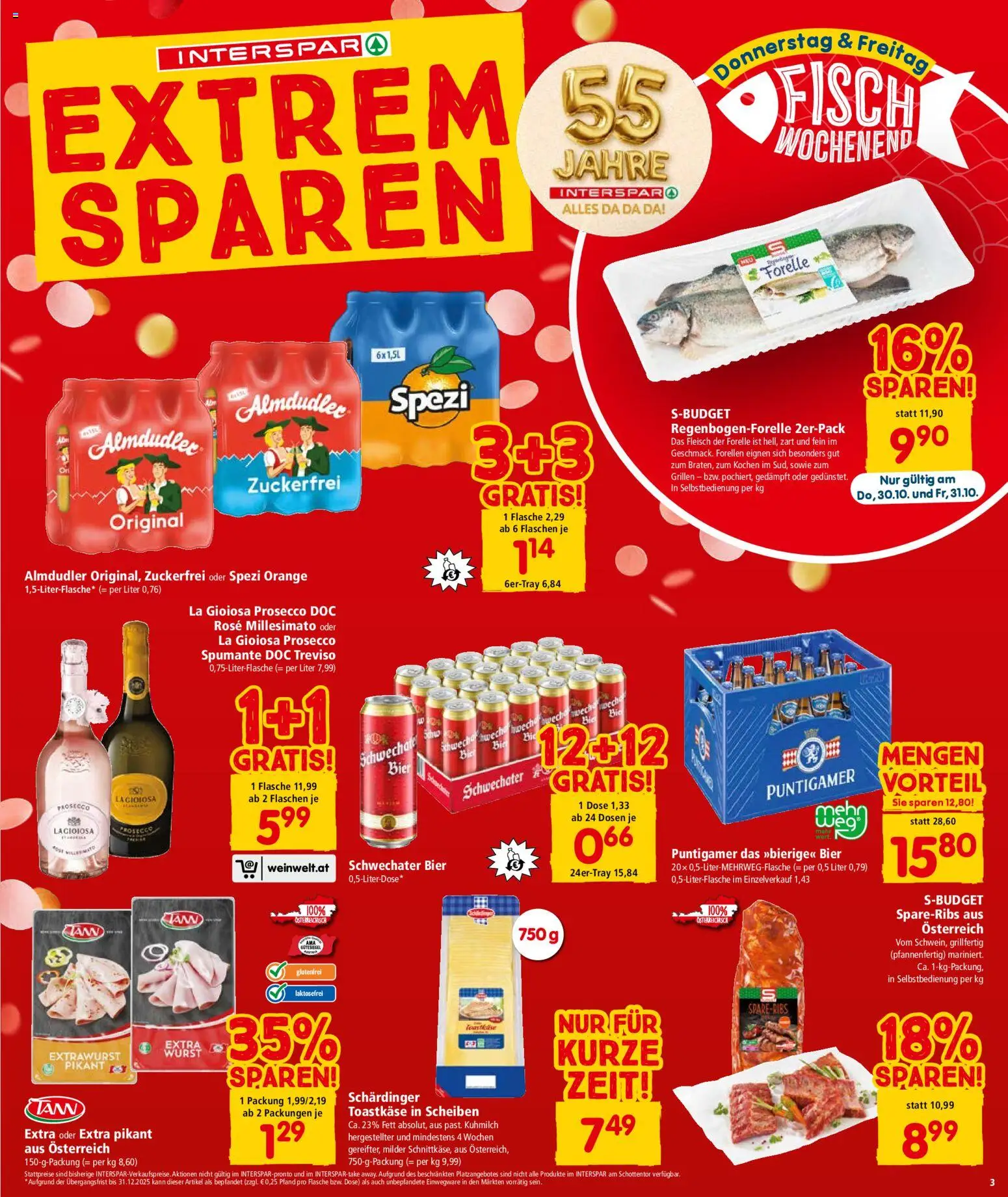 Interspar Flugblatt - Burgenland gültig ab 30.10.2025 | Seite: 3 | Produkte: Bier, Fisch