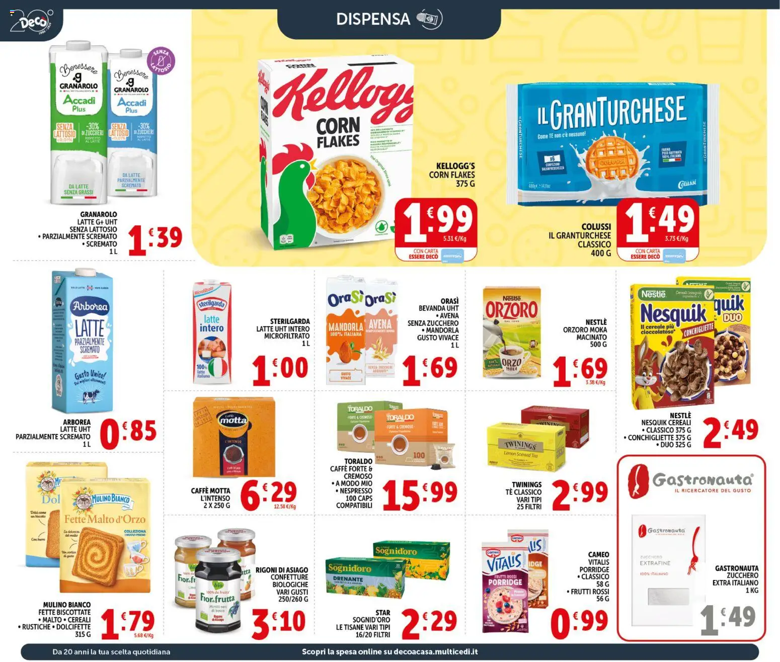 Volantino Decò del 21.04.2026 | Pagina: 10 | Prodotti: Caffè, Zucchero, Latte, Fette biscottate