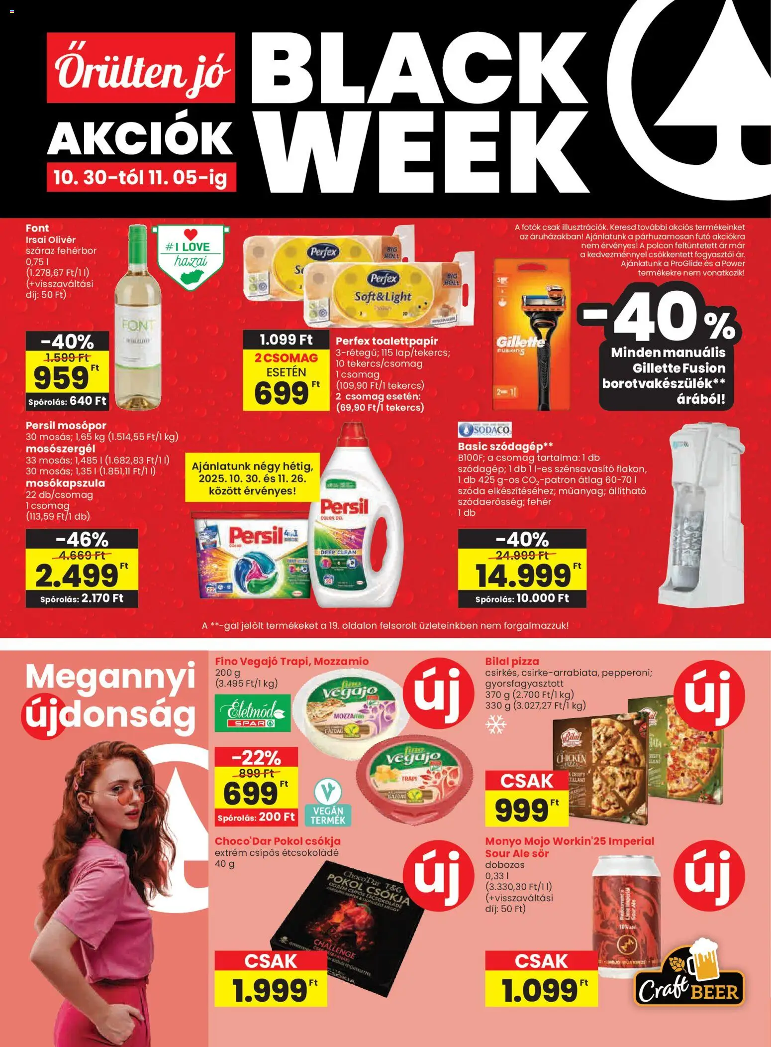 Spar akciós ujság - amely érvényes a következő dátumtól: 30.10.2025 | Oldal: 20 | Termékek: Szódagép, Étcsokoládé, Pizza, Vegán