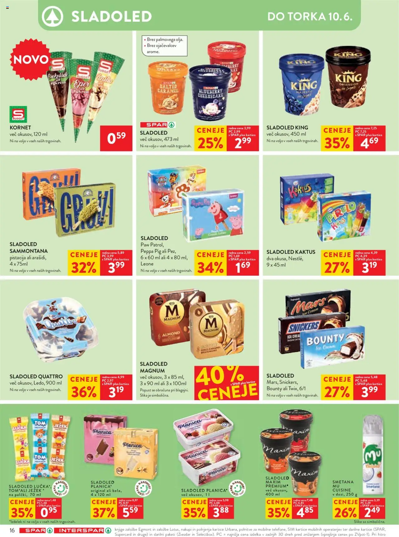 Spar katalog 23/25 │ velja od 04.06.2025 | Stran: 22 | Izdelki: Smetana, Sladoled