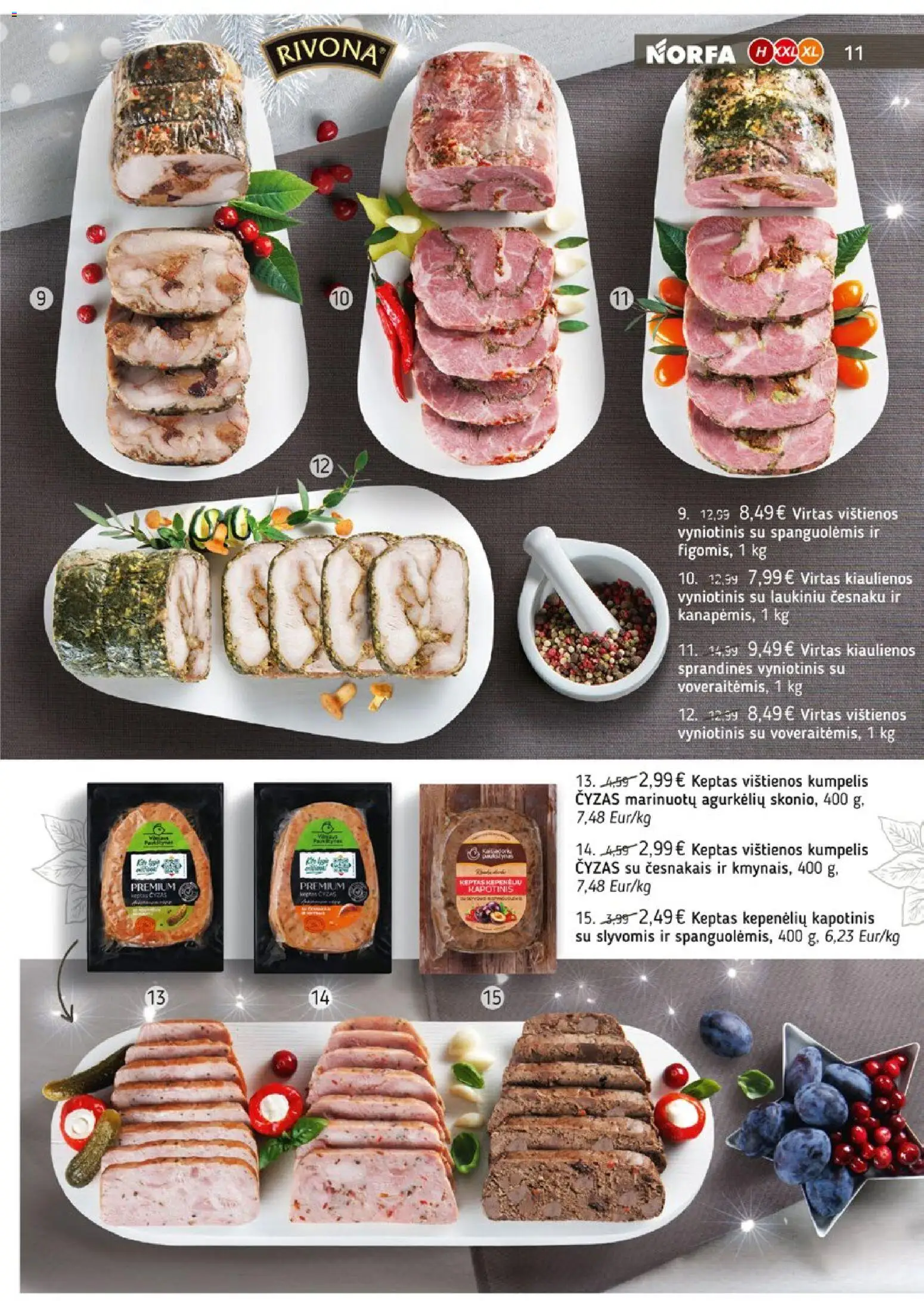 NORFA akcijos nuo 09.12.2025 | Puslapis: 11 | Prekių: Vištienos, Kiaulienos