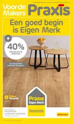 Praxis - Folder - Voorbeeld van een folder van Praxis, geldig van 12.01.2026