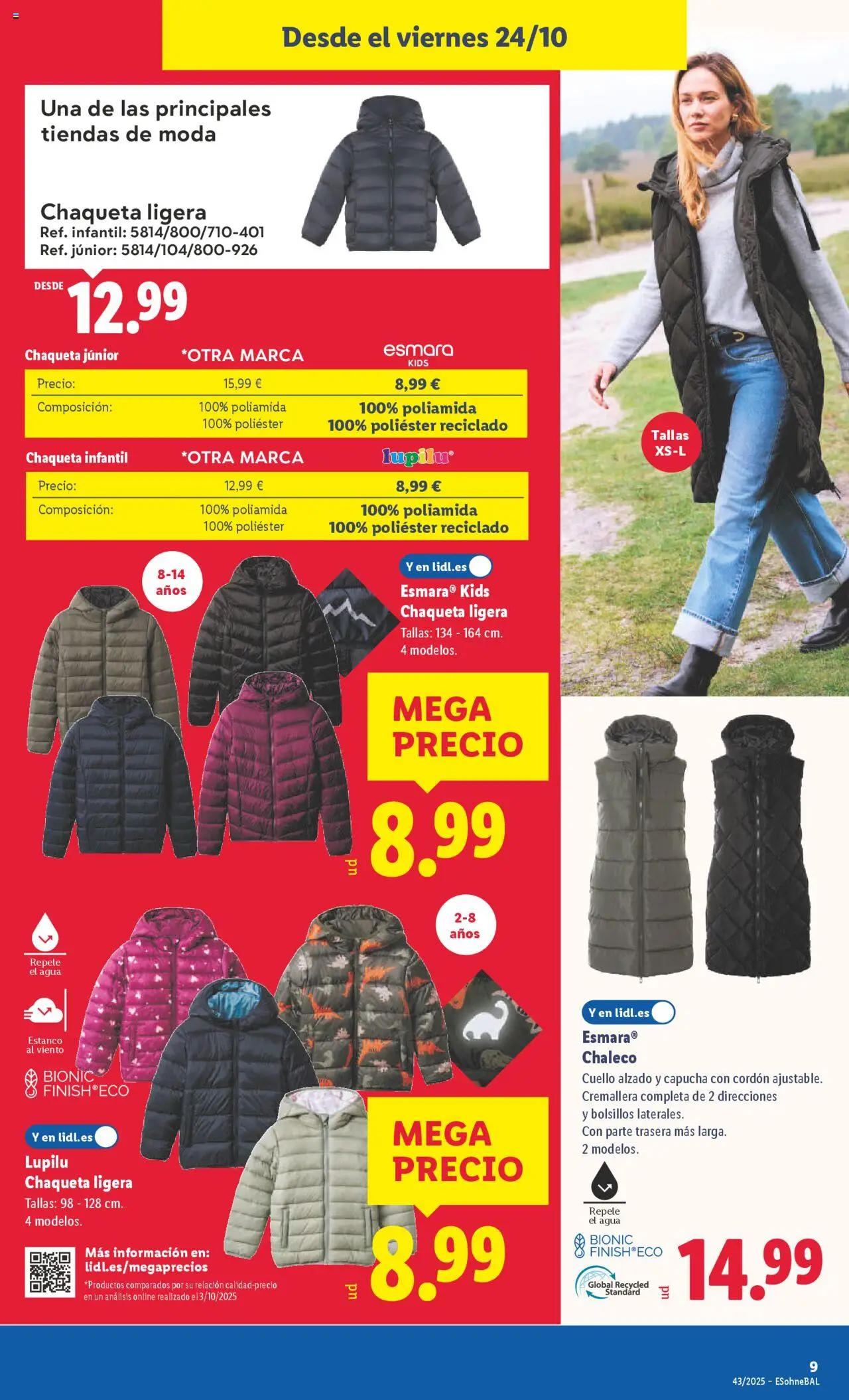 Lidl folleto de bazar │ válido desde el 20.10.2025 | Página: 19 | Productos: Chaleco, Chaqueta