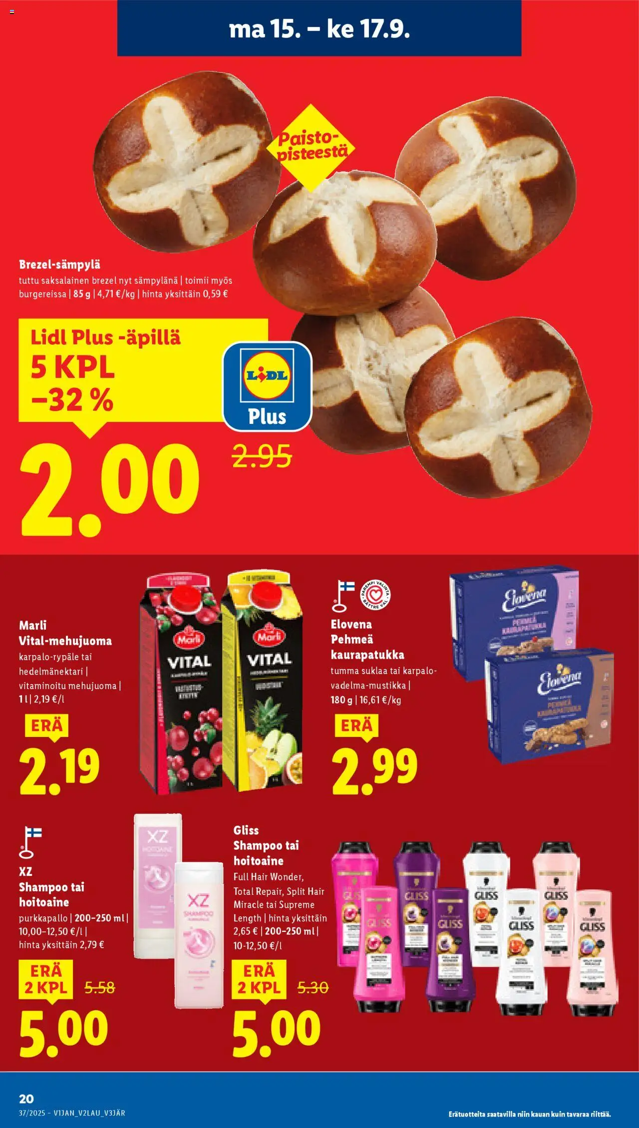 Lidl tarjoukset - Rovaniemi – voimassa 11.09.2025 alkaen | Sivu: 24 | Tuotteet: Shampoo, Hoitoaine, Suklaa