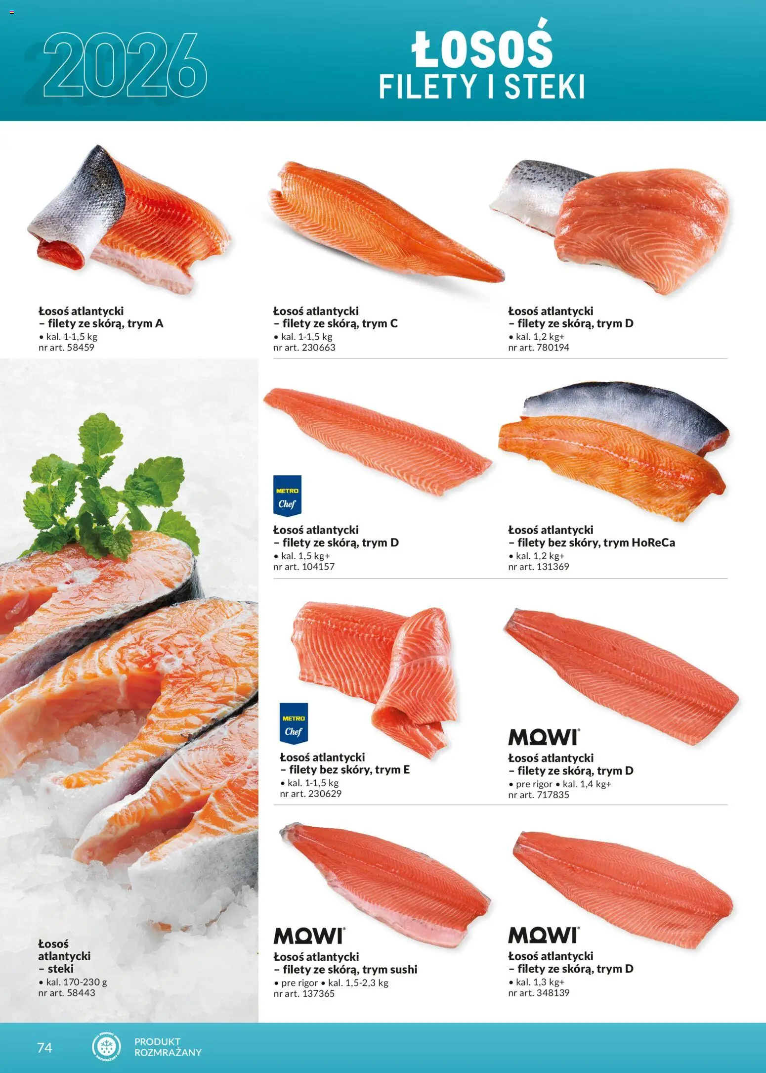 Makro Gazetka - Ultra fresh od 01.03.2026 | Strona: 74 | Produkty: Łosoś atlantycki, Steki, Łosoś, Sushi