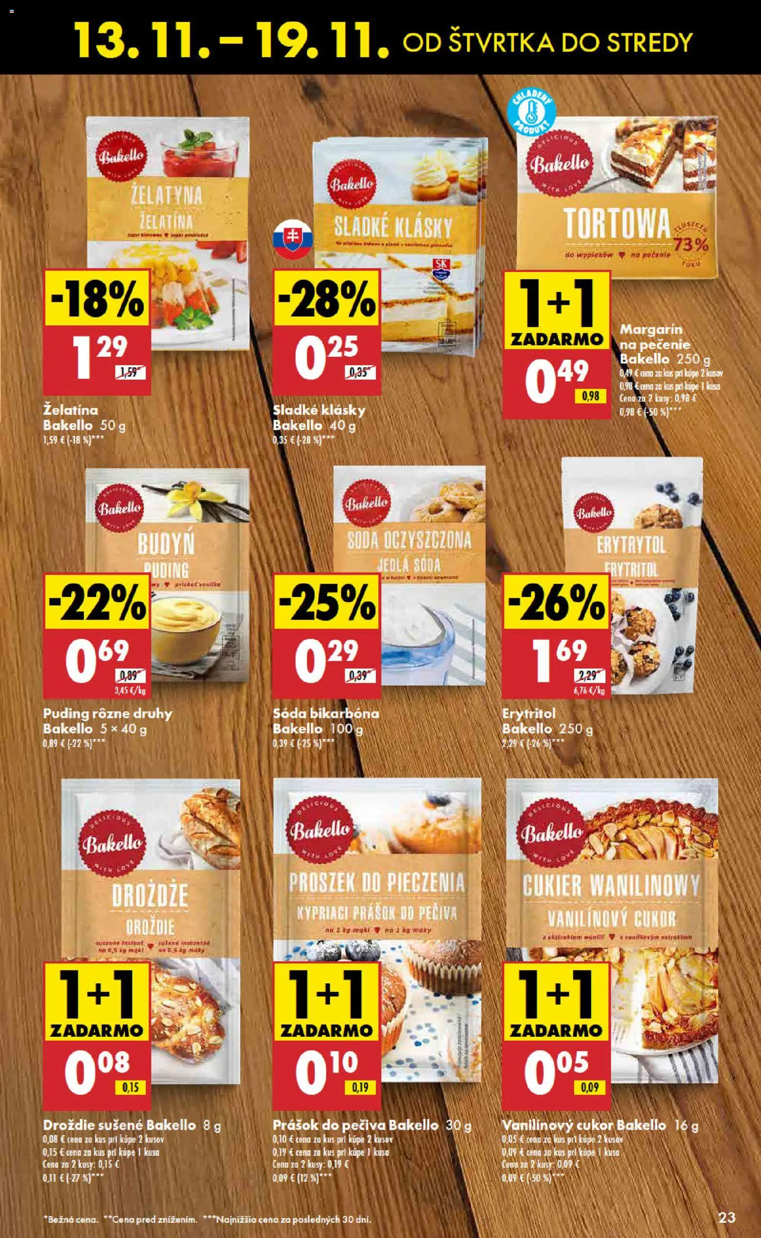Nové Biedronka akcie – leták je platný od 13.11.2025 | Strana: 23 | Produkty: Prášok do pečiva, Puding, Cukor