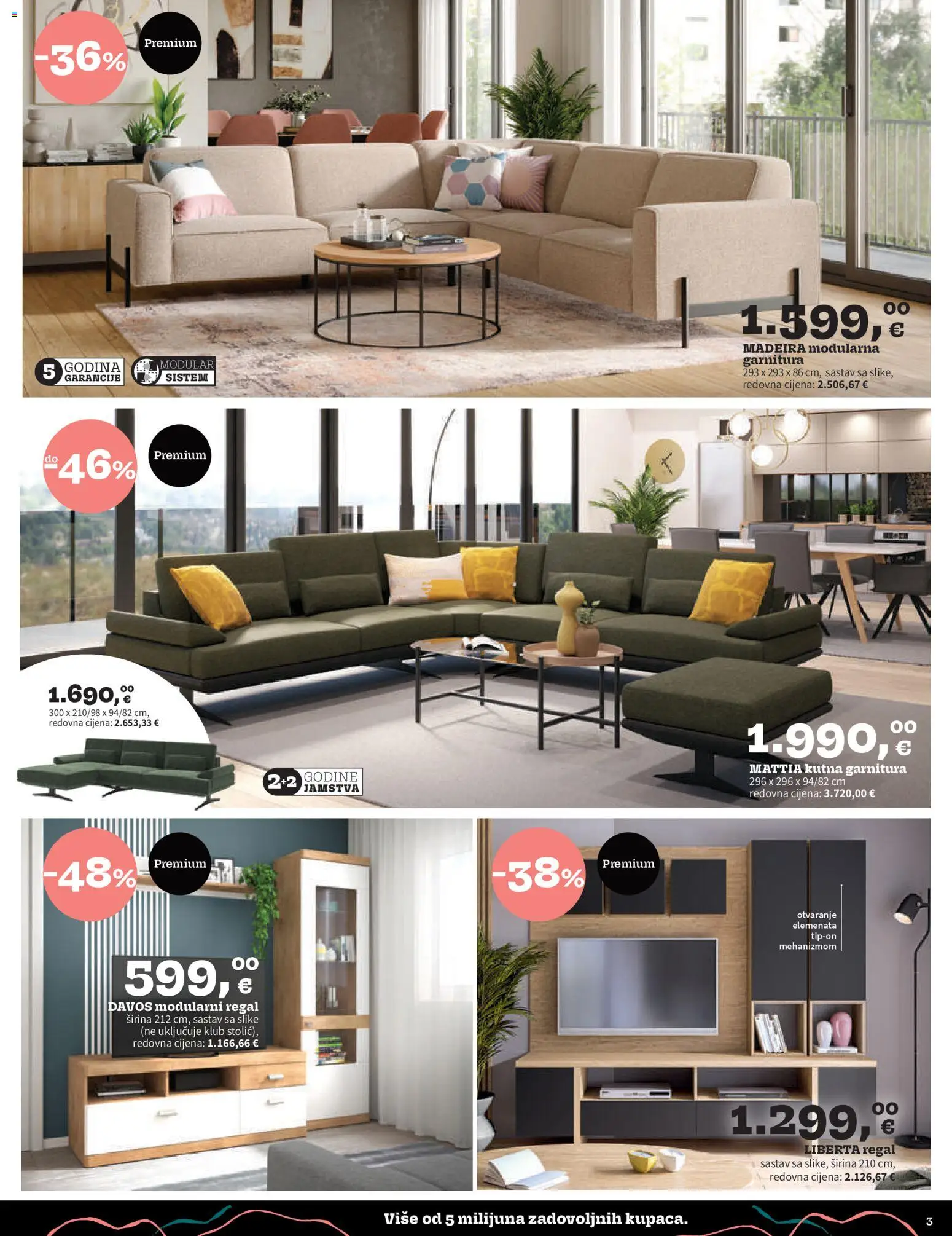 Prima katalog | vrijedi od 01.11.2025 | Stranica: 3 | Proizvodi: Regal, Kutna garnitura