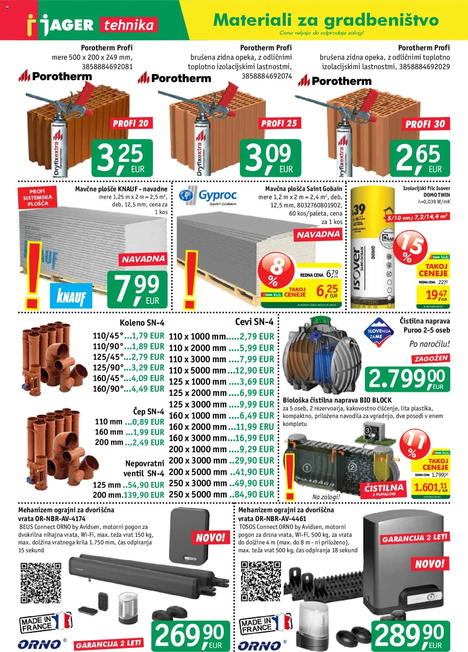 Novi Jager katalog ponudbe – veljaven od 07.01.2026 | Stran: 5 | Izdelki: Teza, Kos, Ventil, Vrata