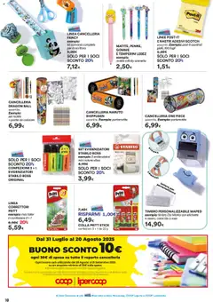 Volantino Ipercoop del 10.07.2025 | Pagina: 18 | Prodotti: Colla, Stampa, Scrivania