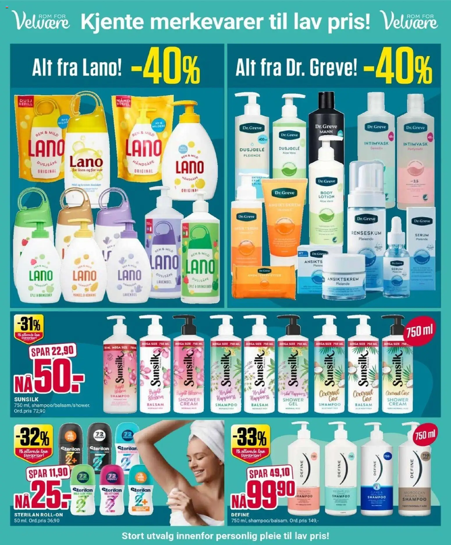 {H1} | Side: 3 | Produkter: Dusjgelé, Ansiktskrem, Balsam, Gâteaux secs