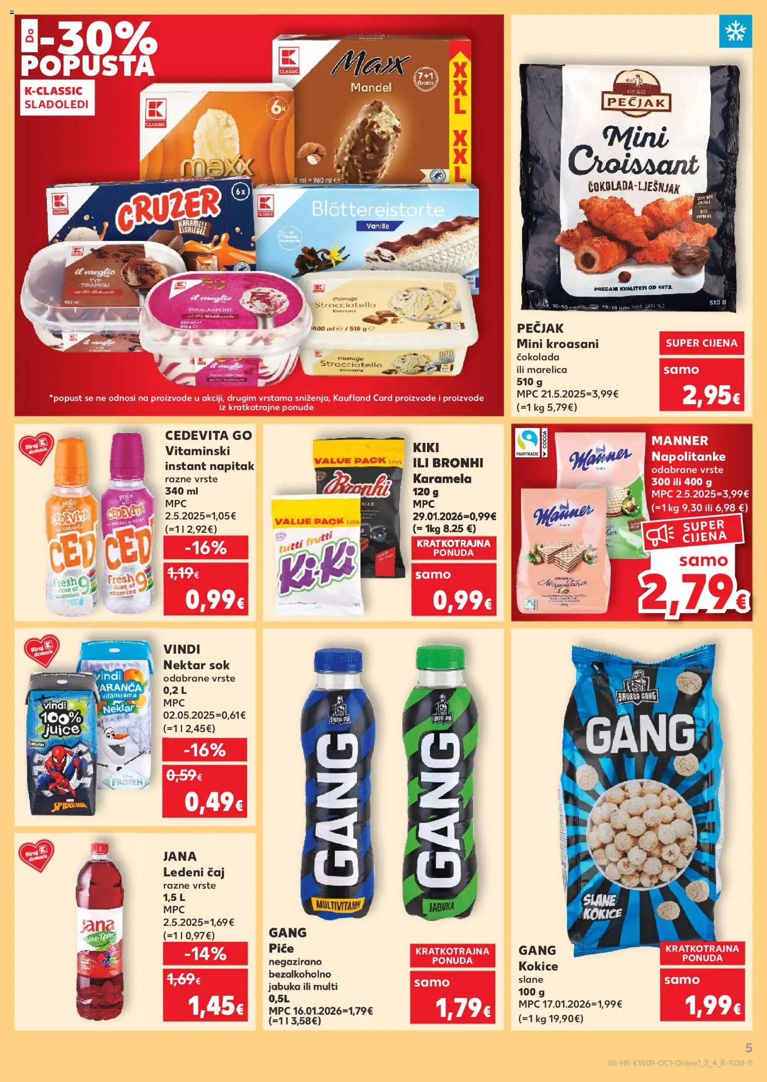 Kaufland katalog | vrijedi od 25.02.2026 | Stranica: 5 | Proizvodi: Sok, Ledeni čaj, Cedevita, Karamela
