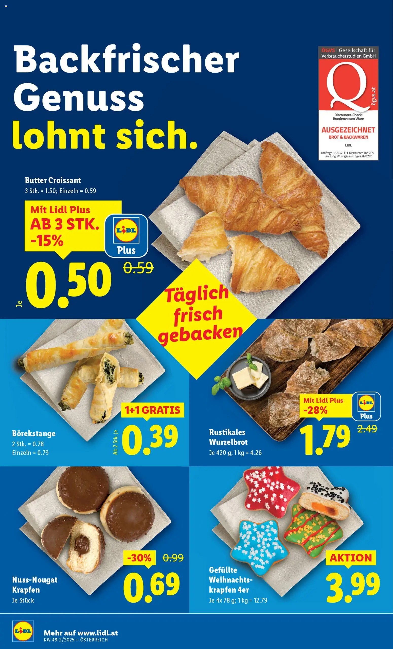 Lidl Flugblatt - Altenmarkt im Pongau, St. Johann im Pongau, Zell am See gültig ab 04.12.2025 | Seite: 10 | Produkte: Butter, Brot