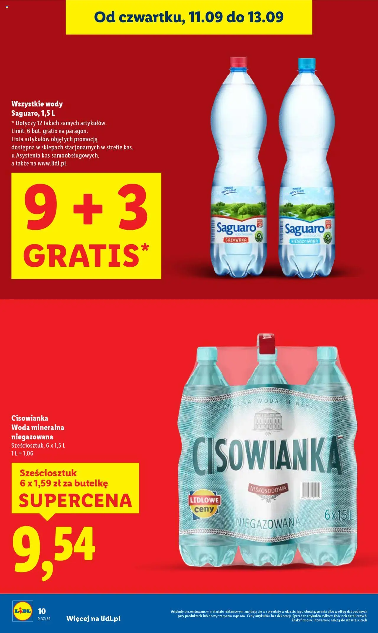 Lidl Gazetka od 11.09.2025 | Strona: 10 | Produkty: Woda