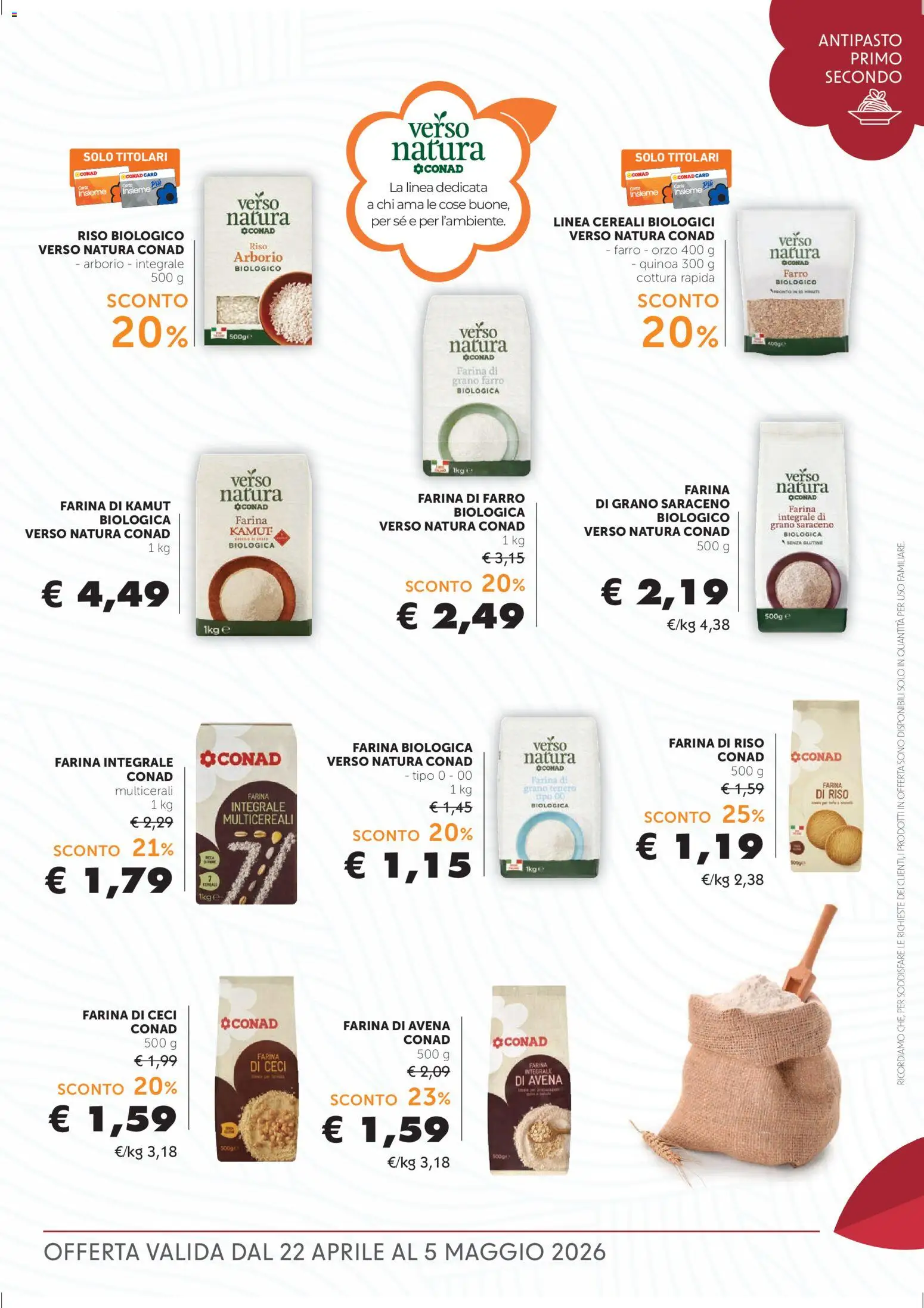 Volantino Conad del 22.04.2026 | Pagina: 11 | Prodotti: Riso, Ceci, Quinoa, Farro