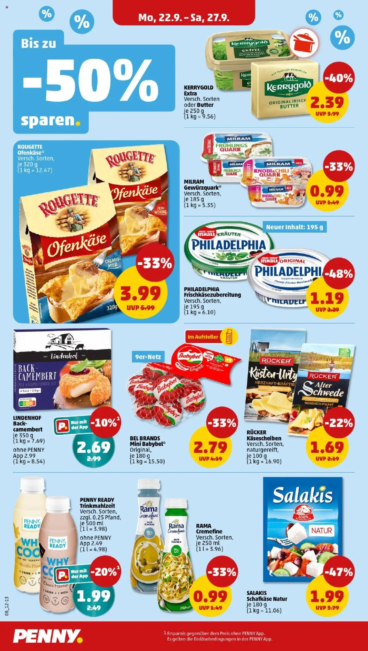 Penny - Sachsen  – gültig ab 22.09.2025 | Seite: 10 | Produkte: Rama, Butter, Philadelphia, Rama cremefine