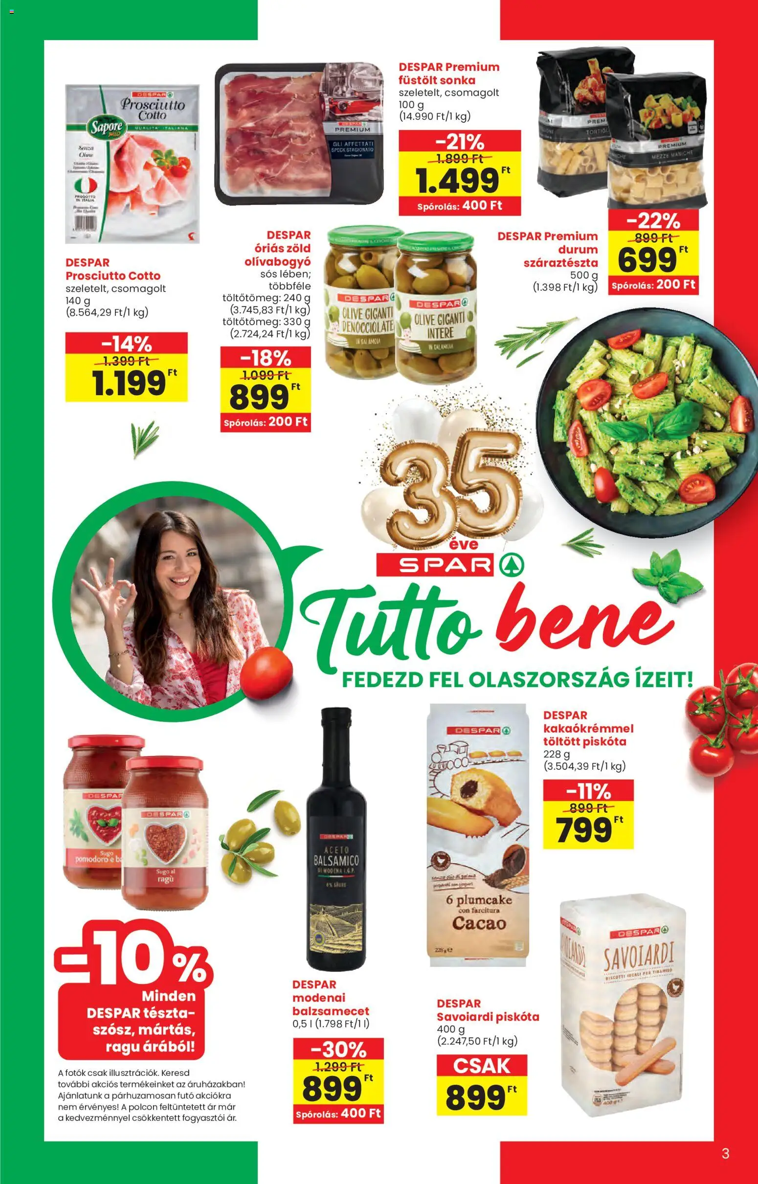 Interspar akciós ujság - amely érvényes a következő dátumtól: 21.01.2026 | Oldal: 3 | Termékek: Piskóta, Balzsamecet, Tészta, Száraztészta