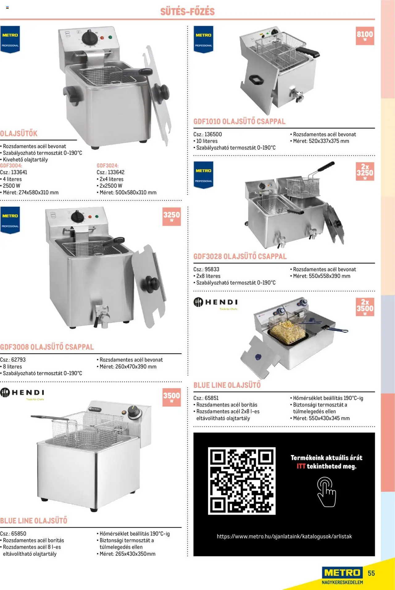 Metro akciós ujság - amely érvényes a következő dátumtól: 17.02.2025 | Oldal: 55 | Termékek: Olajsütő, Termosztát