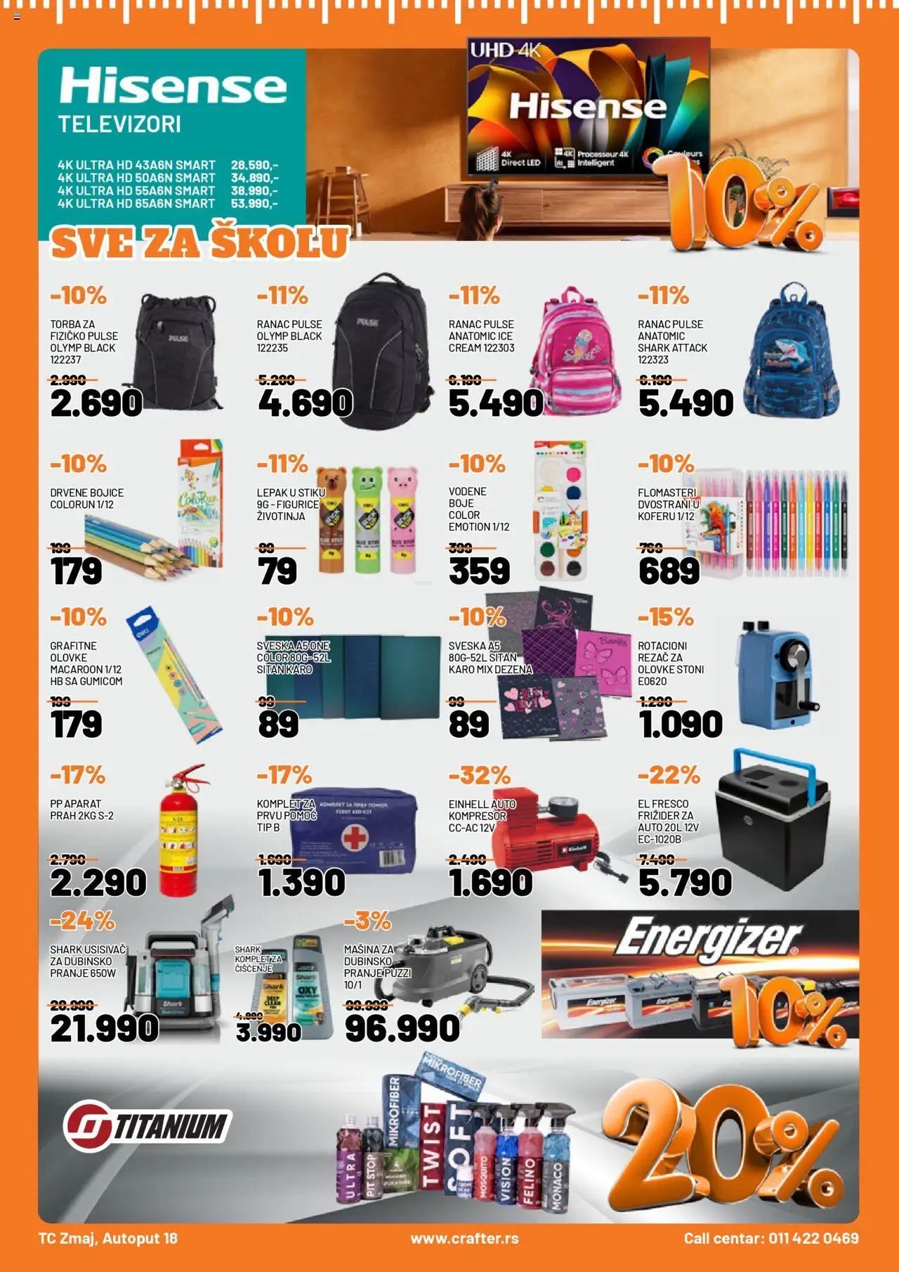 Crafter katalog - važi od 01.08.2025 | Strana: 12 | Proizvode: Usisivač, Ranac, Torba, Rezač