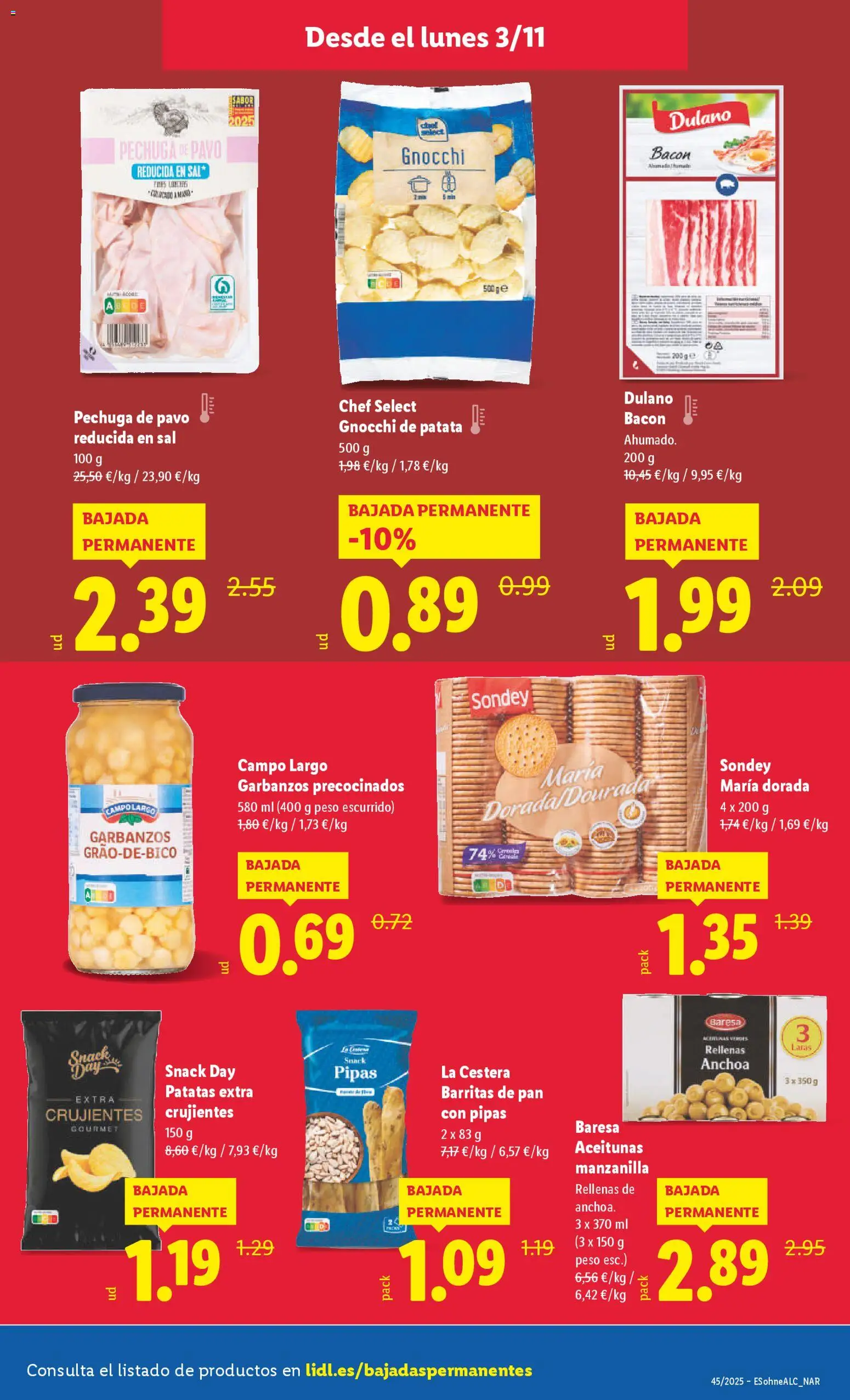 Lidl folleto │ válido desde el 03.11.2025 | Página: 3 | Productos: Pan, Peso, Anchoa