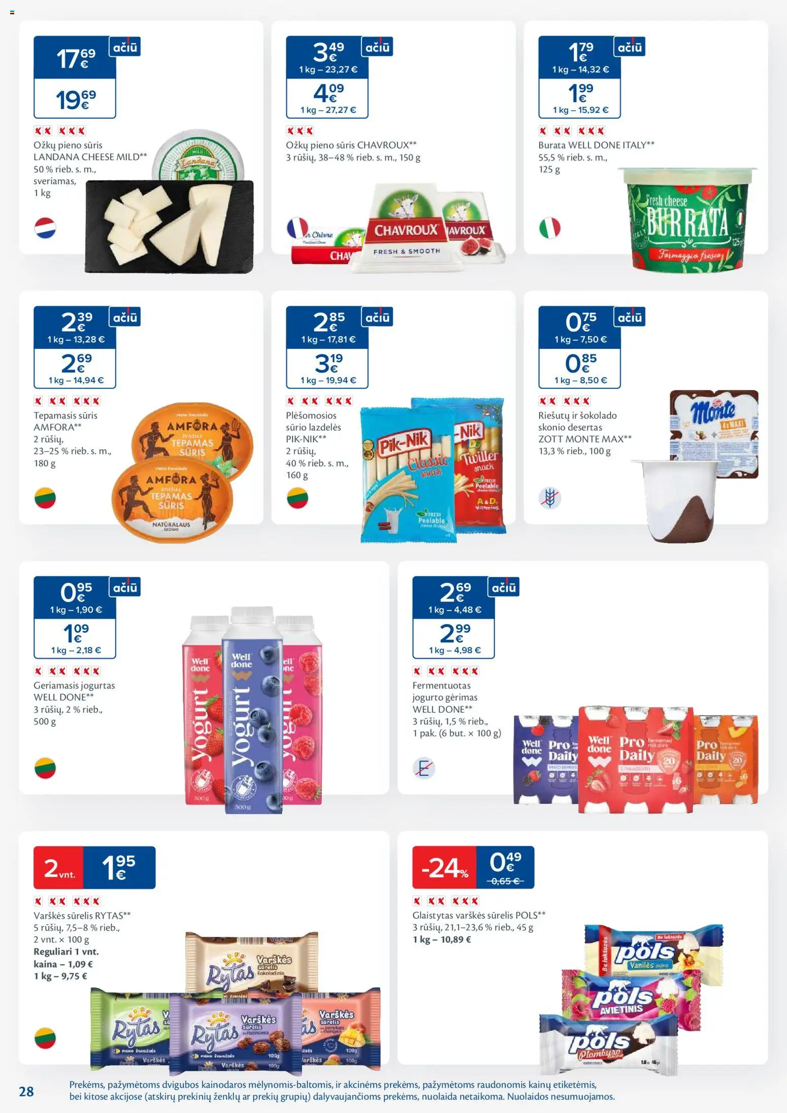 MAXIMA akcijos nuo 06.01.2026 | Puslapis: 28 | Prekių: Sūrelis, Jogurtas, Sūris, Jogurto gėrimas