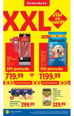 Baroni Čajna kobasica XXL, Čajna kobasica dimljena prirodnim dimom, 900 g - pregled Lidl kataloga - važi od 05.02.2026 | Strana: 34 | Proizvode: Govedina, Pileća prsa, Masline, Pakovanje