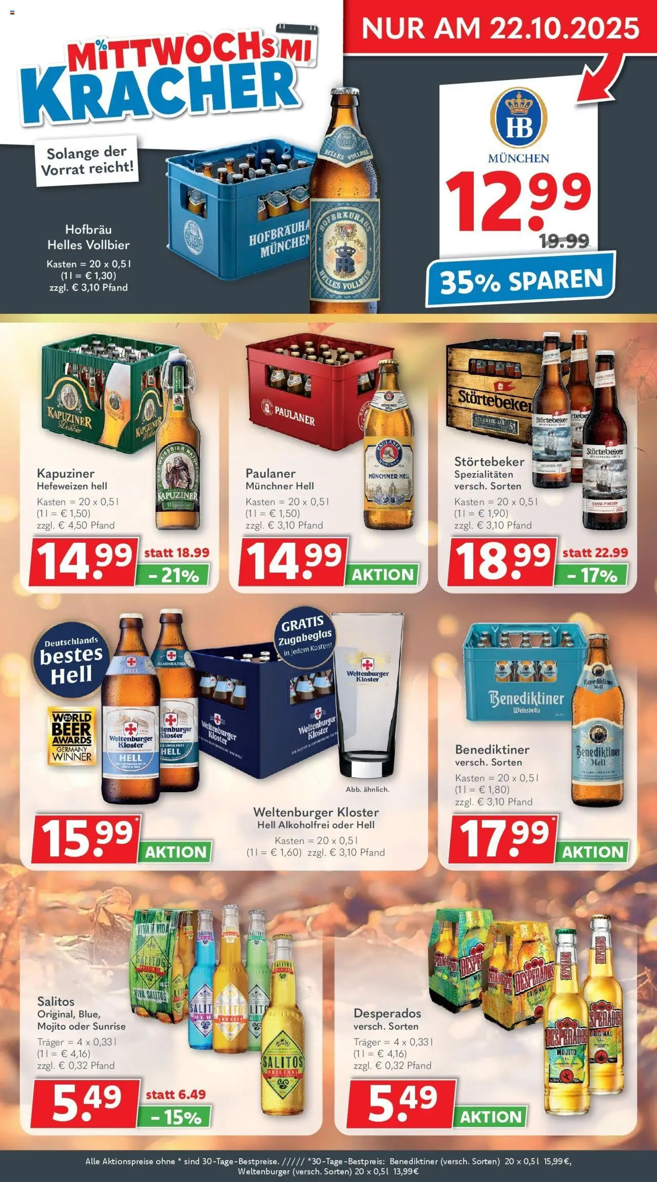 Getränkeland - Getränkeland: Getränkeangebote – gültig ab 13.10.2025 | Seite: 3 | Produkte: Benediktiner hell, Desperados, Paulaner