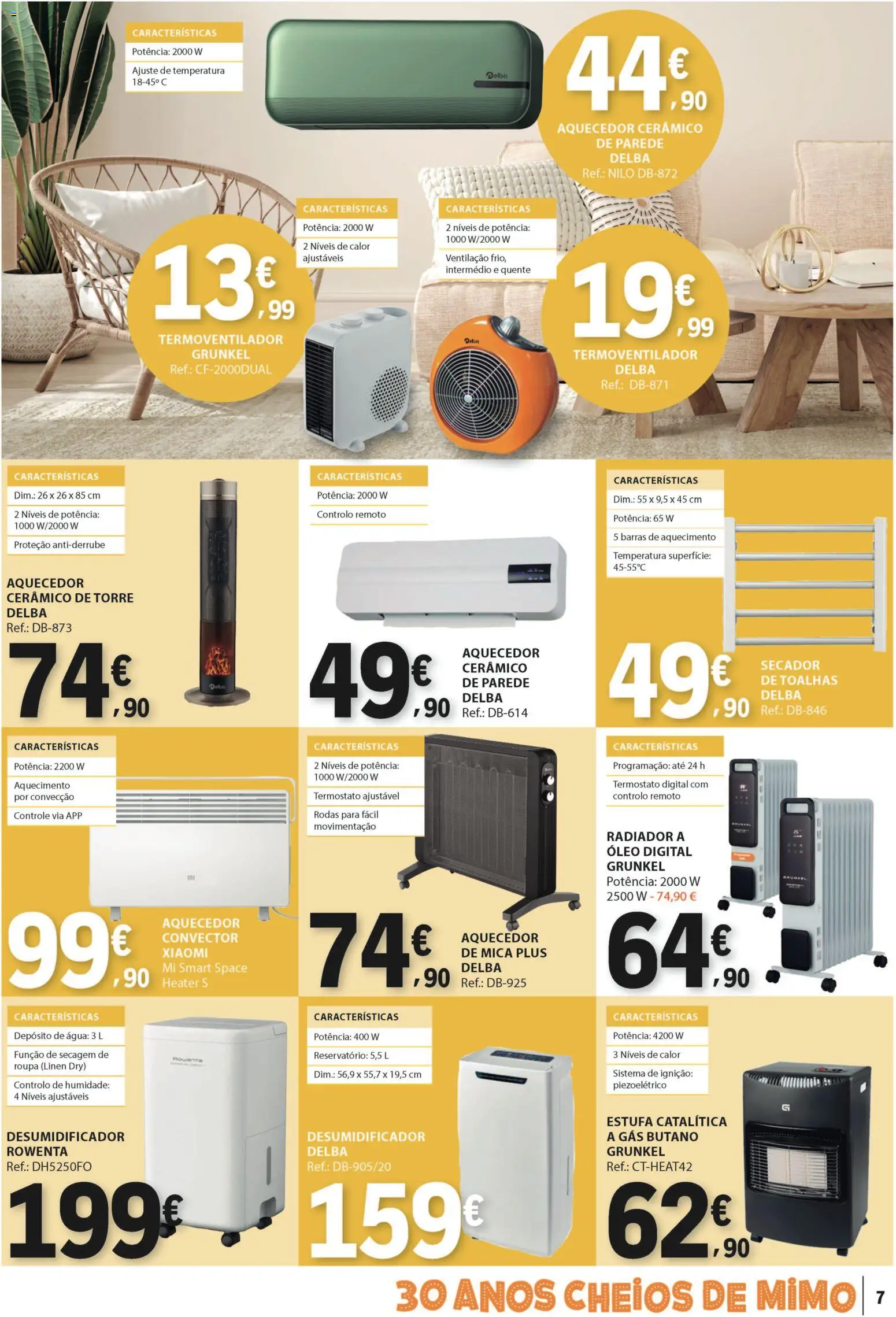 E.Leclerc folheto │ válido de 04.12.2025 | Página: 7 | Produtos: Agua, Secador, Aquecedor, Radiador