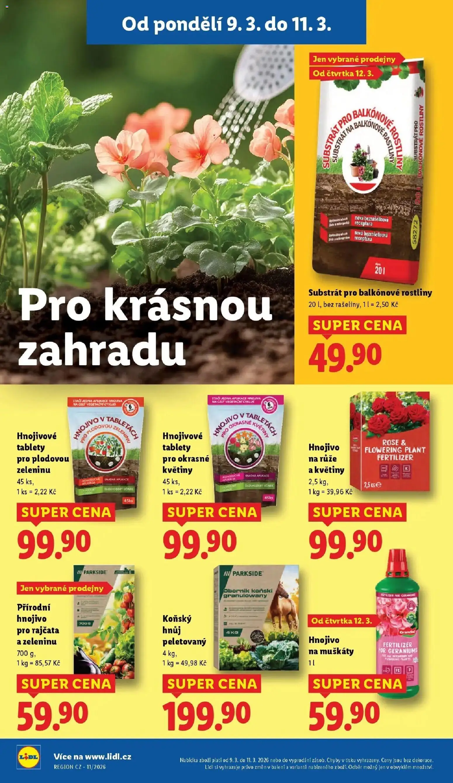 Lidl aktuální leták od 09.03.2026 | Strana: 27 | Produkty: Parkside, Rajčata, Substrát, Květiny
