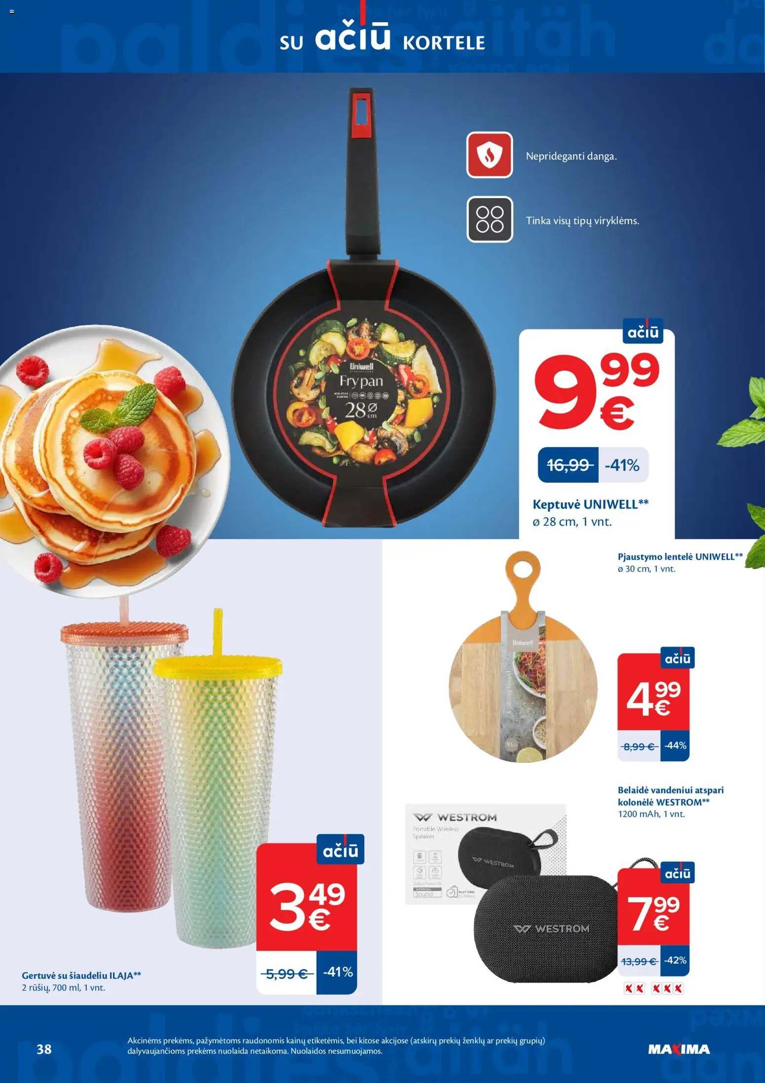 MAXIMA akcijos nuo 07.04.2026 | Puslapis: 38 | Prekių: Keptuvė, Kolonėlė