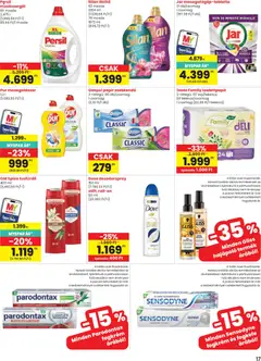 Spar akciós újság - amely érvényes a következő dátumtól: 09.04.2026 | Oldal: 17 | Termékek: Öblítő, Aloe vera, Tusfürdő, Fogkrém