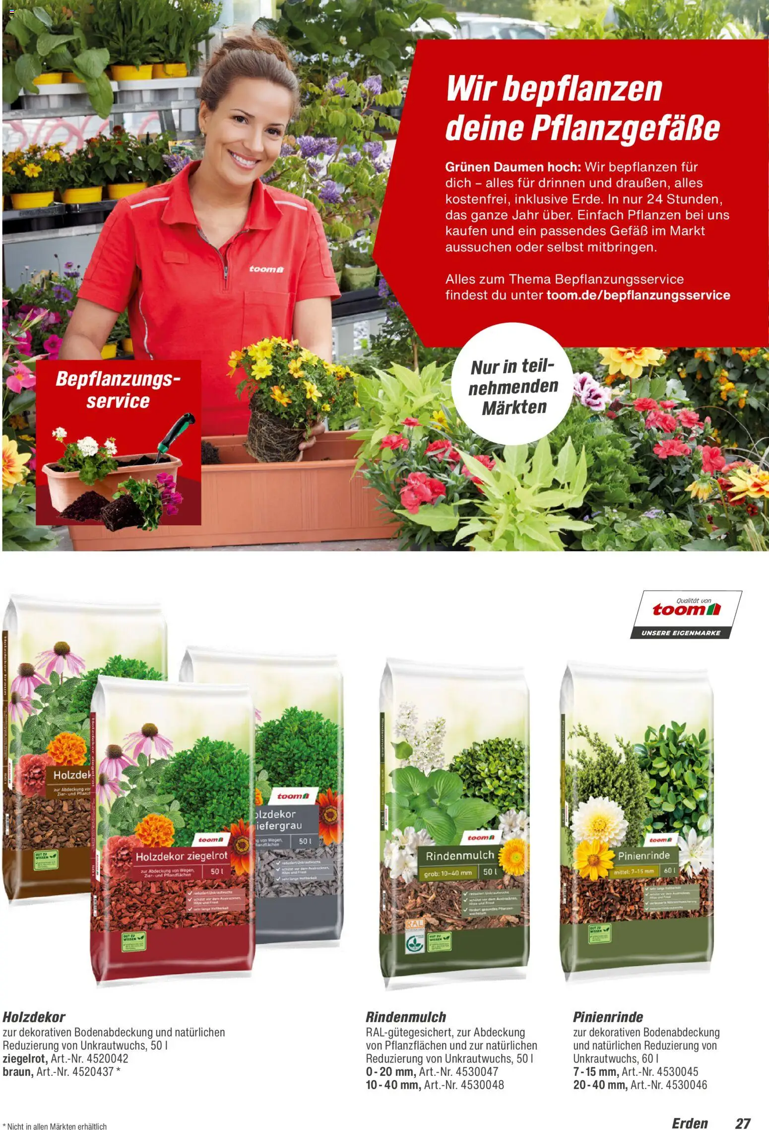 Toom Baumarkt Gewächshäuser & Anzucht 2026 – gültig ab 01.01.2026 | Seite: 27 | Produkte: Rindenmulch