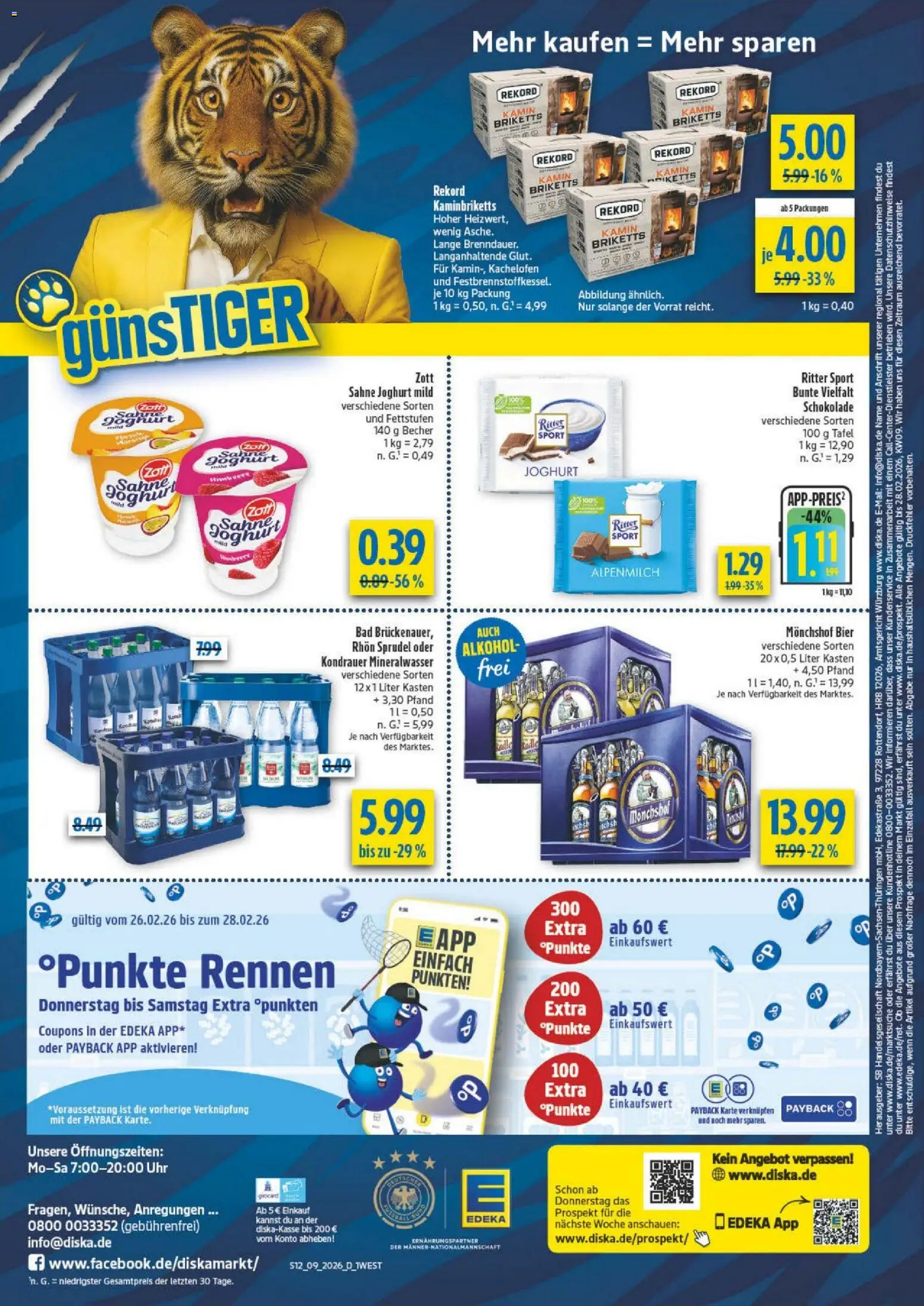 Diska - Diska Angebote Bayern KW09 – gültig ab 23.02.2026 | Seite: 12 | Produkte: Monchshof, Schokolade, Bier, Uhr