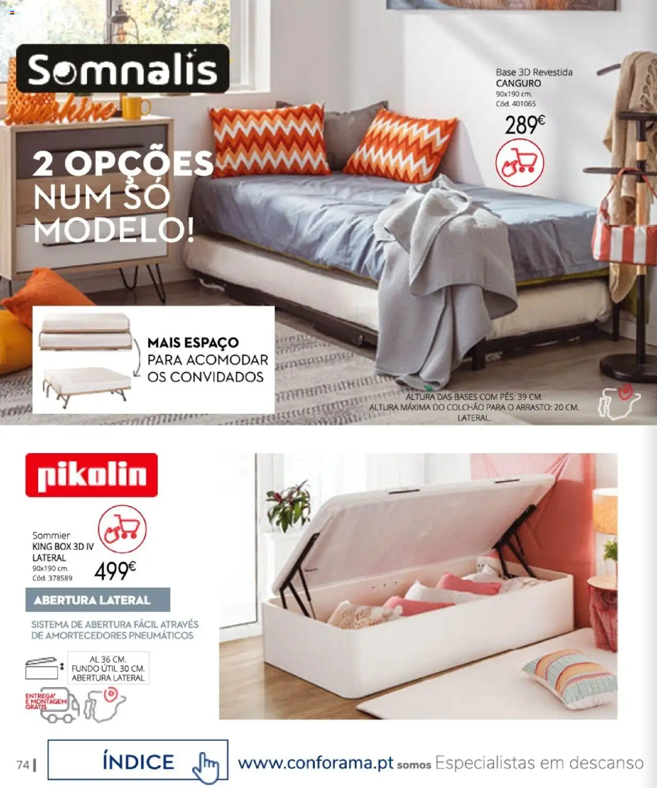 Conforama - Descanso  │ válido de 07.08.2025 | Página: 74 | Produtos: Base, Colchão
